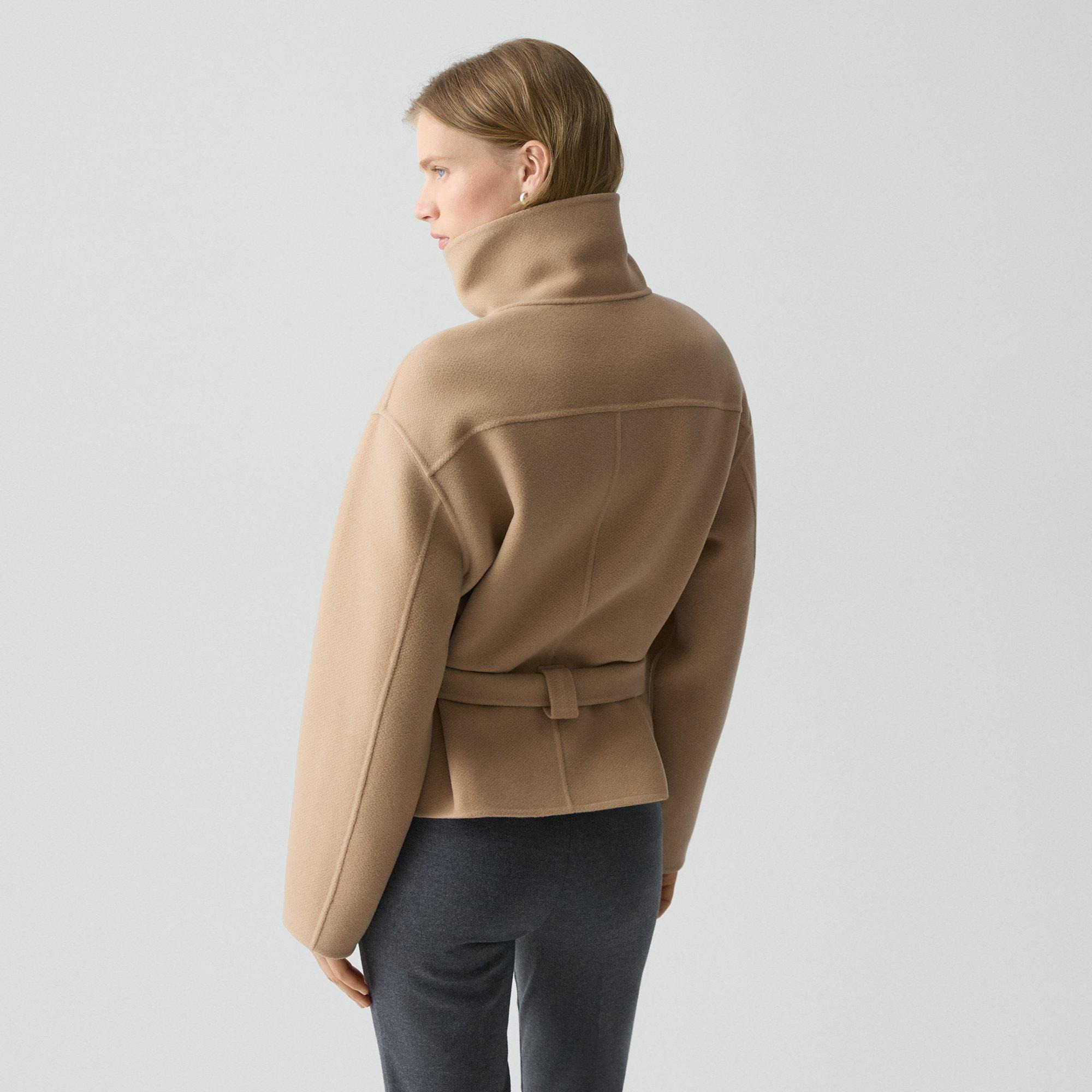 Cropped Anorak Jacket in Textured Wool-Cashmere - 4