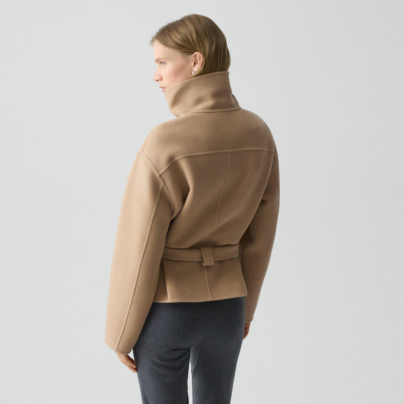 Cropped Anorak Jacket in Textured Wool-Cashmere 4