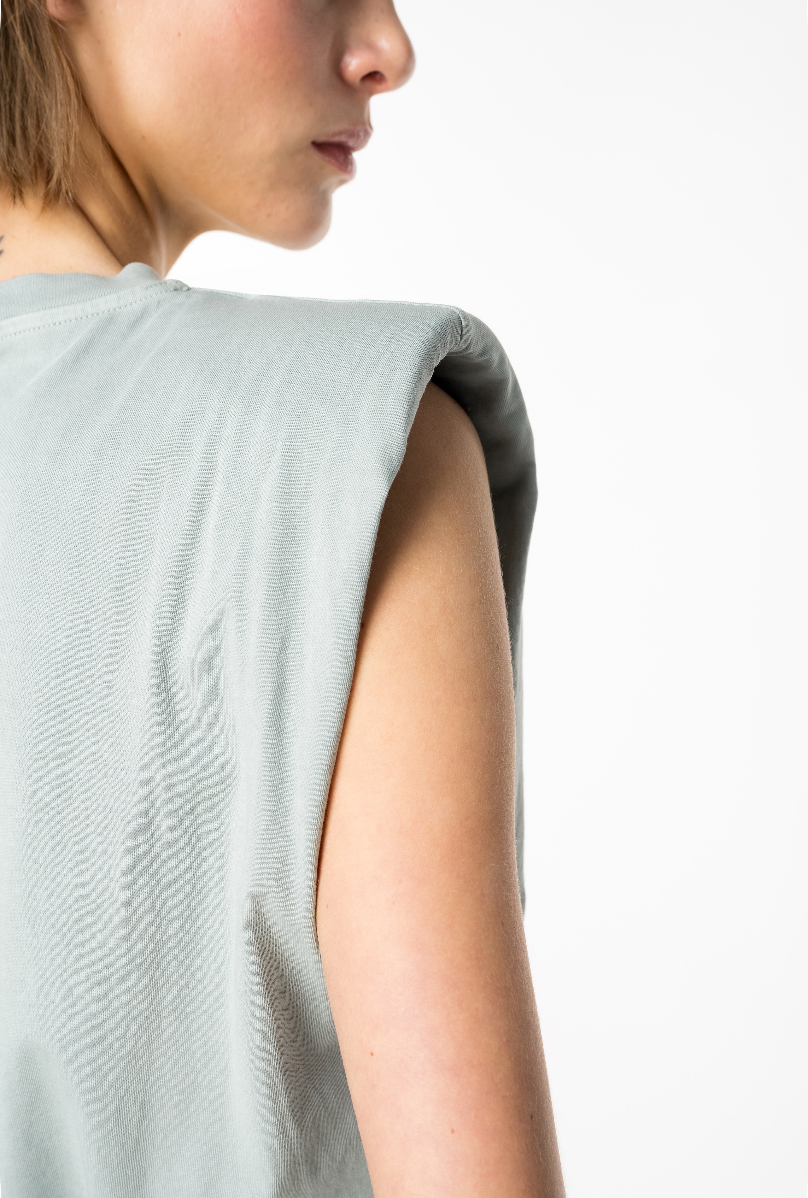 SLEEVELESS TOP WITH LOGO PRINT - 4