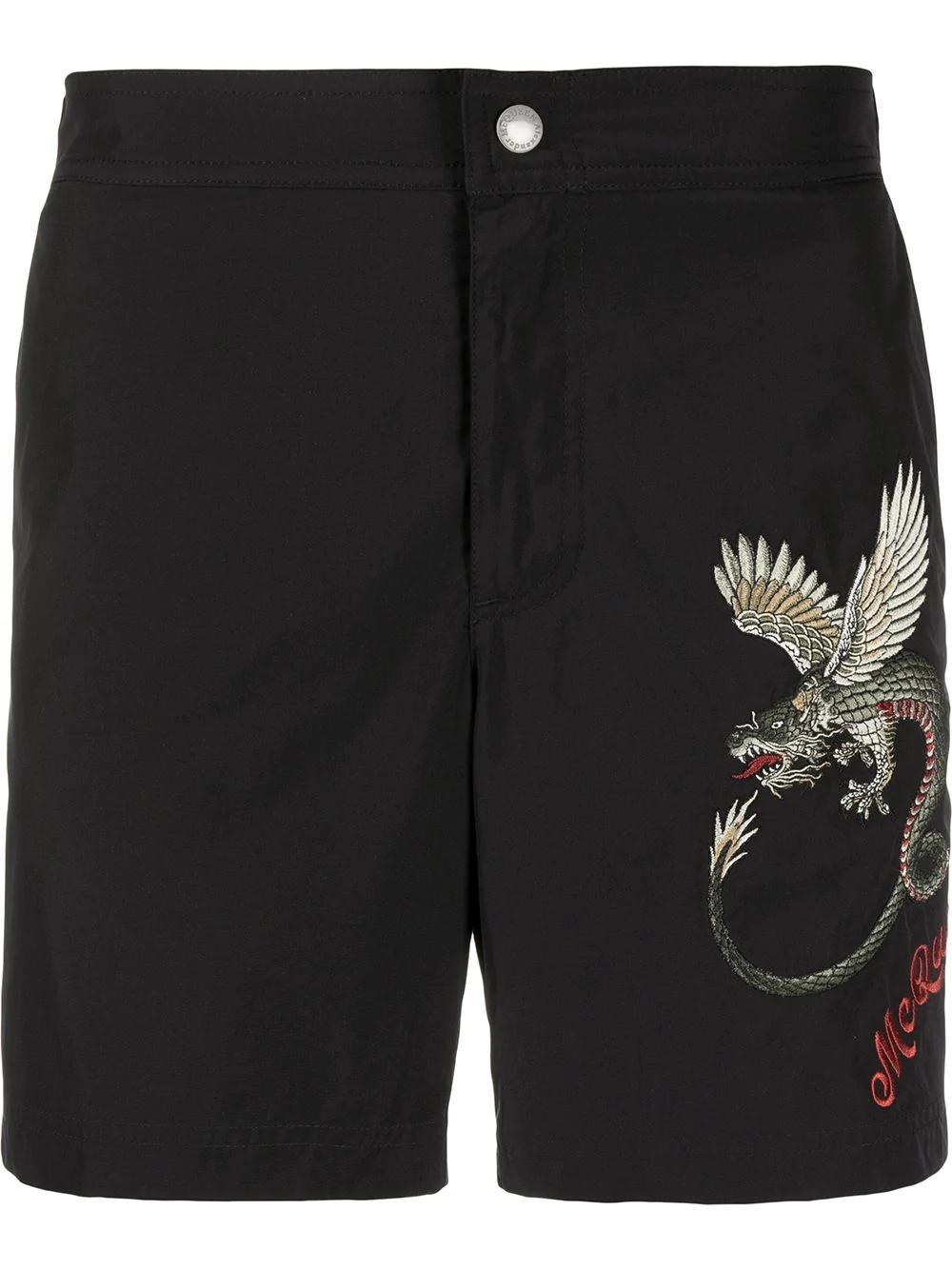 dragon embroidered swim shorts - 1