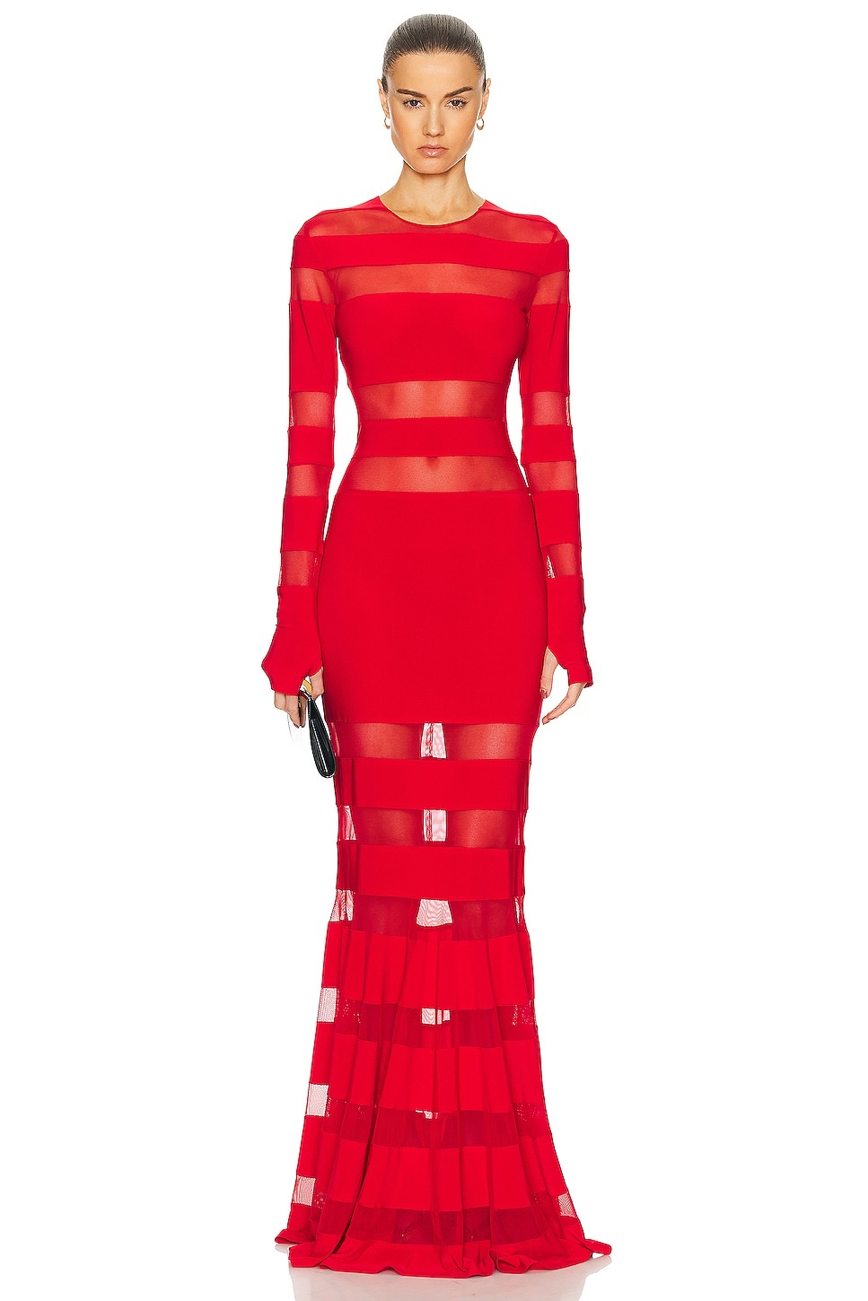 Spliced Dress Fishtail Gown - 1