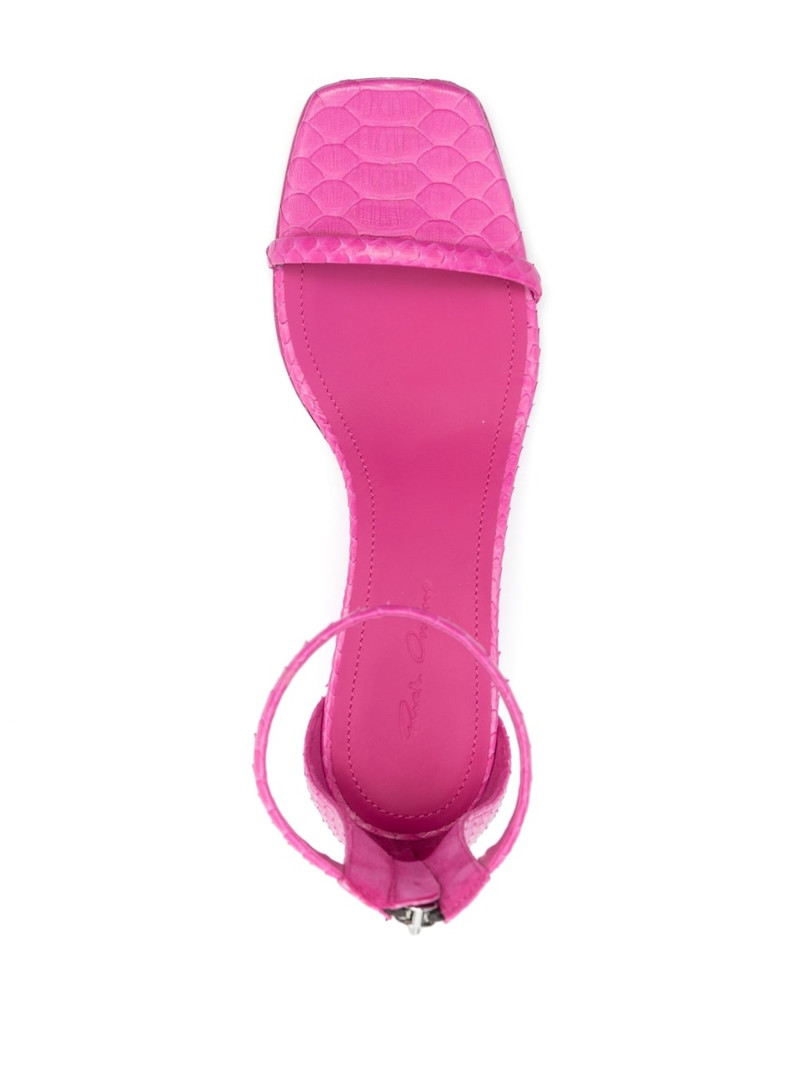sculpted-heel leather sandals 4