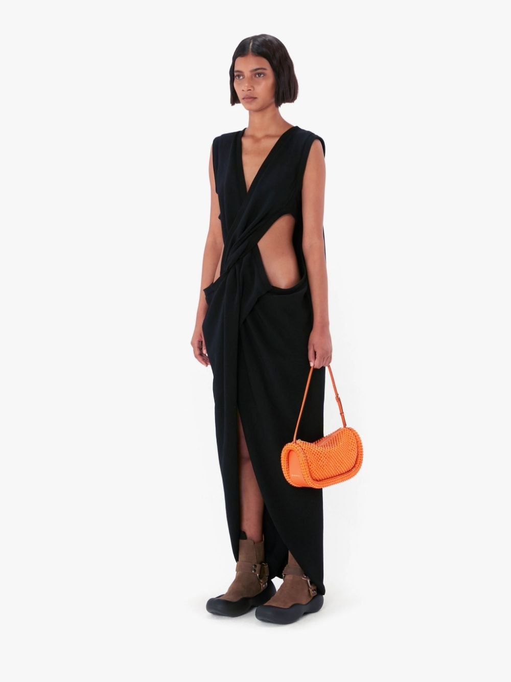 LONG TWIST FRONT DRESS - 4