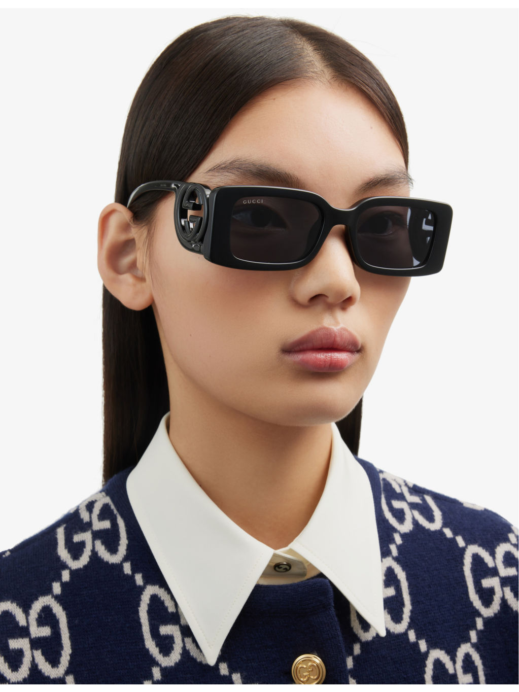 GG1325S branded-arm rectangle-frame acetate sunglasses - 2