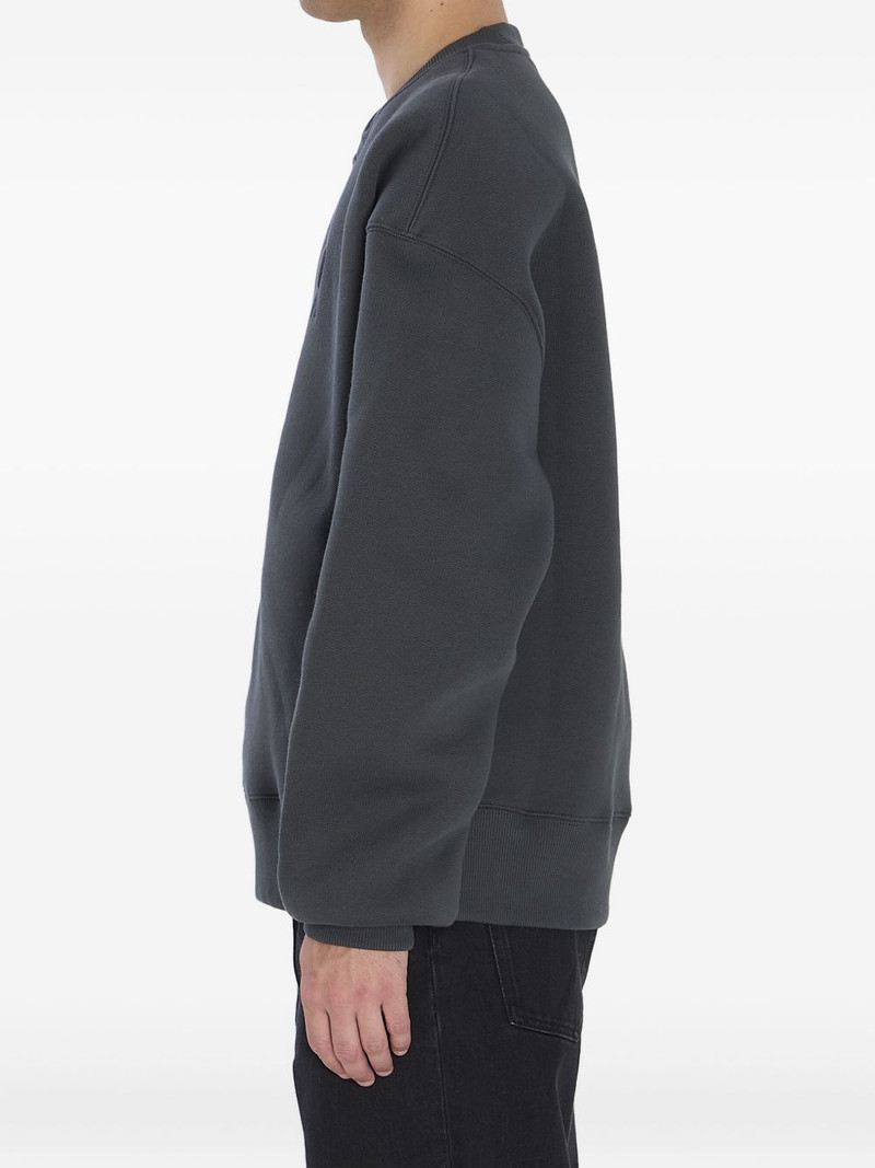 embroidered-logo fleece sweatshirt 3