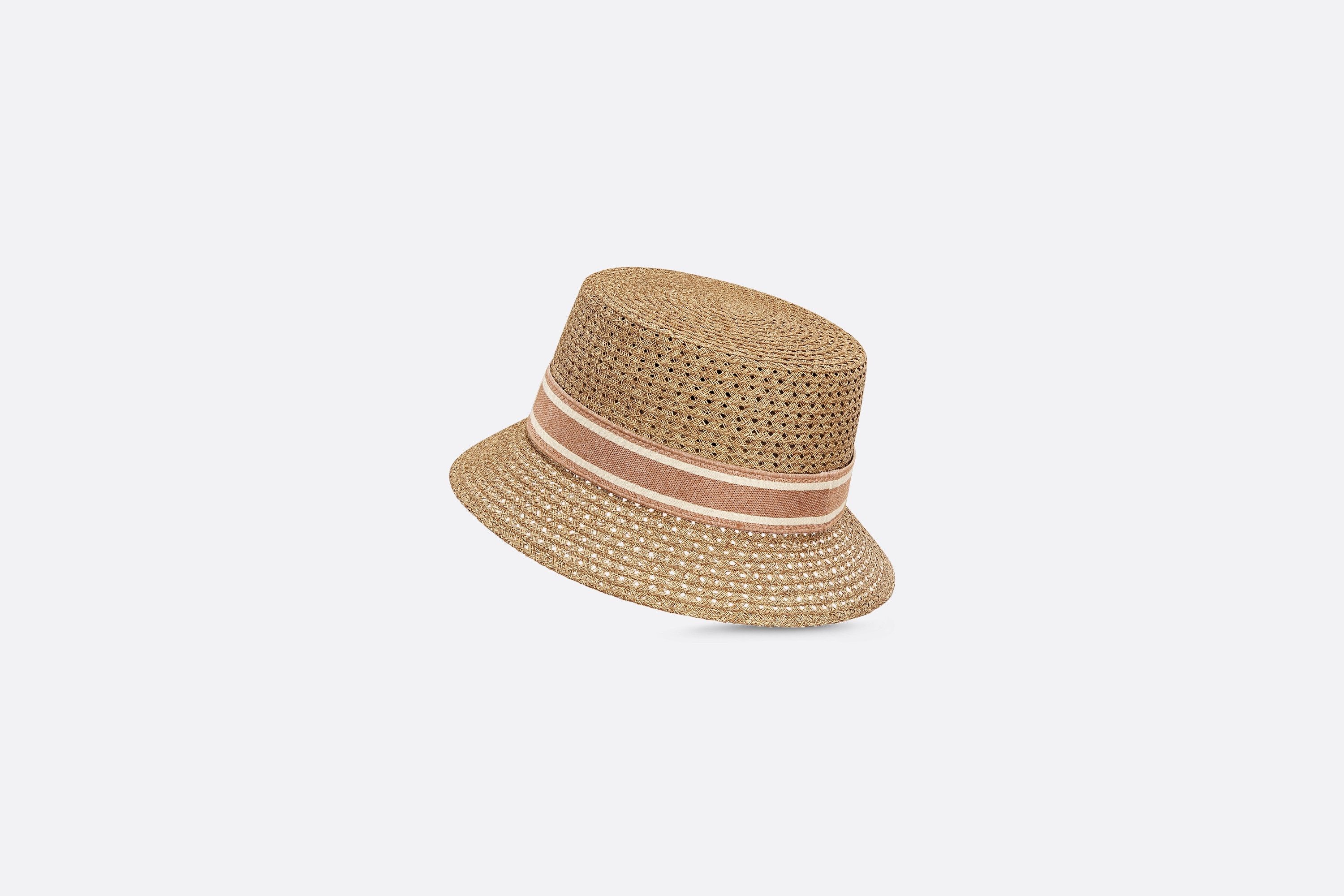 【大人気♪】D-Bobby Small Brim Hat 34DBP923G153_C410 D-Bobby Small Brim Hat Straw with Rose des Vents and White