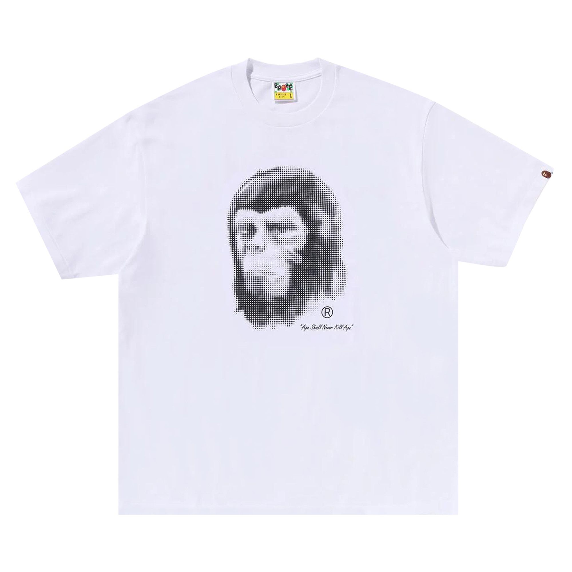 BAPE Pixel Comic Ape Head Relaxed Fit Tee 'White' - 1