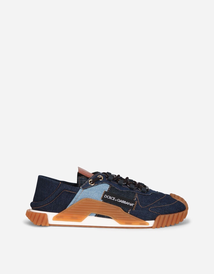 Patchwork denim NS1 slip-on sneakers - 1