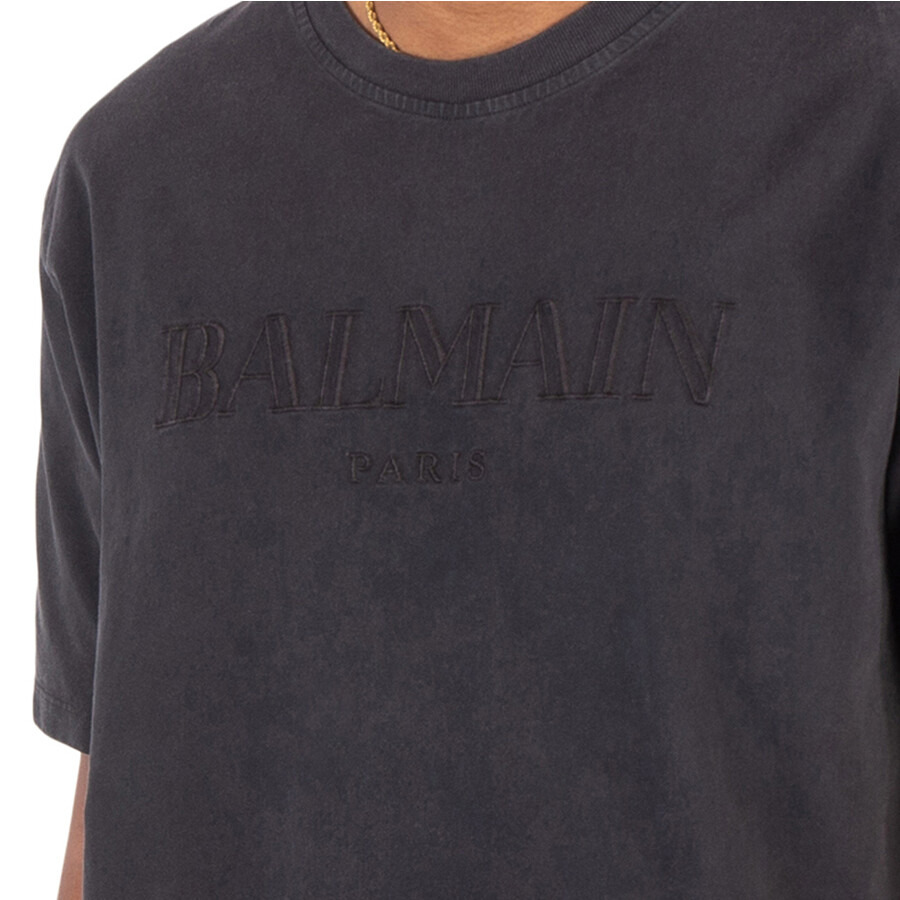 Balmain Vintage Logo Embroidered T-Shirt - 5
