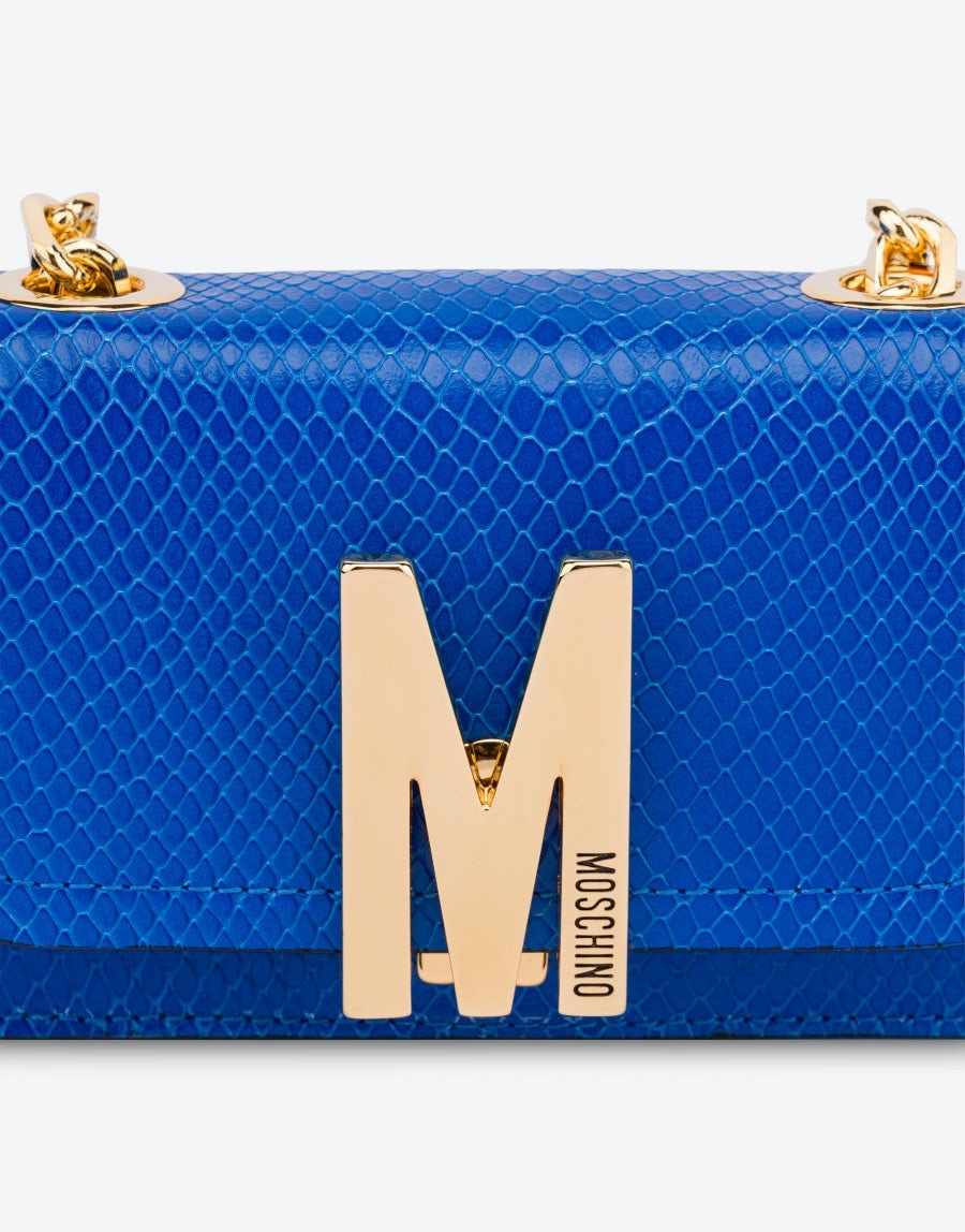 MINI SHOULDER M BAG WITH PYTHON PRINT - 4