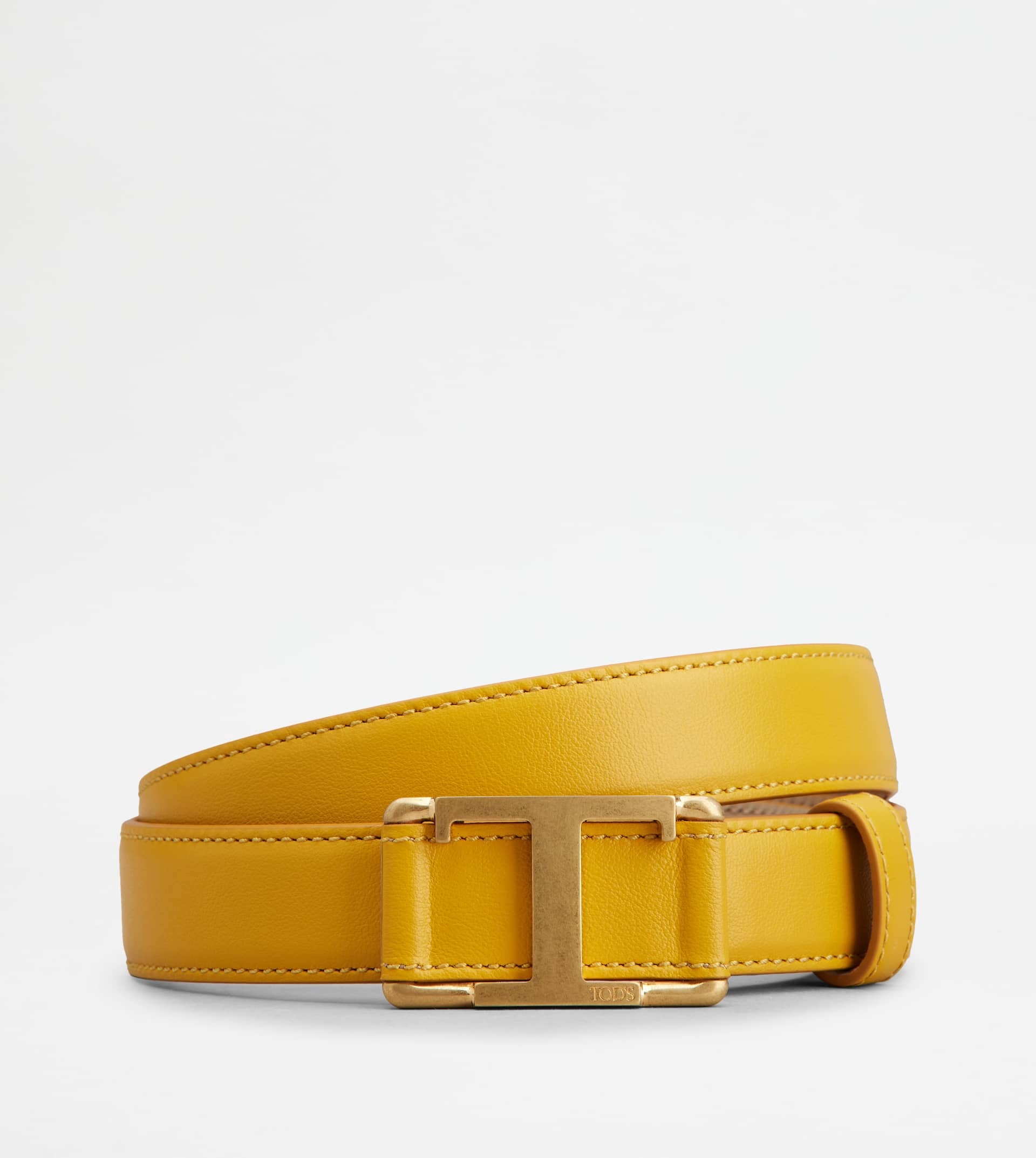 T TIMELESS BELT IN LEATHER - YELLOW - 1