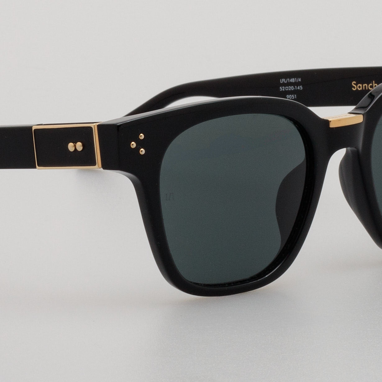 SANCHEZ D-FRAME SUNGLASSES IN BLACK - 4