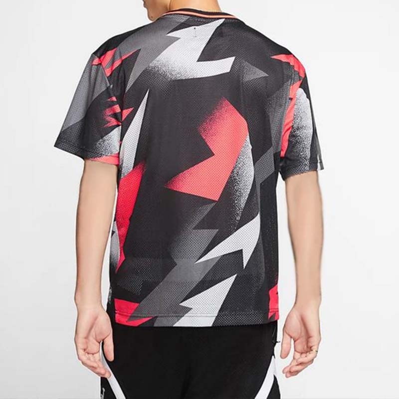 Air Jordan Paris Saint-Germain Mesh Soccer/Football Sports Training Short Sleeve Black BV2027-010 - 4