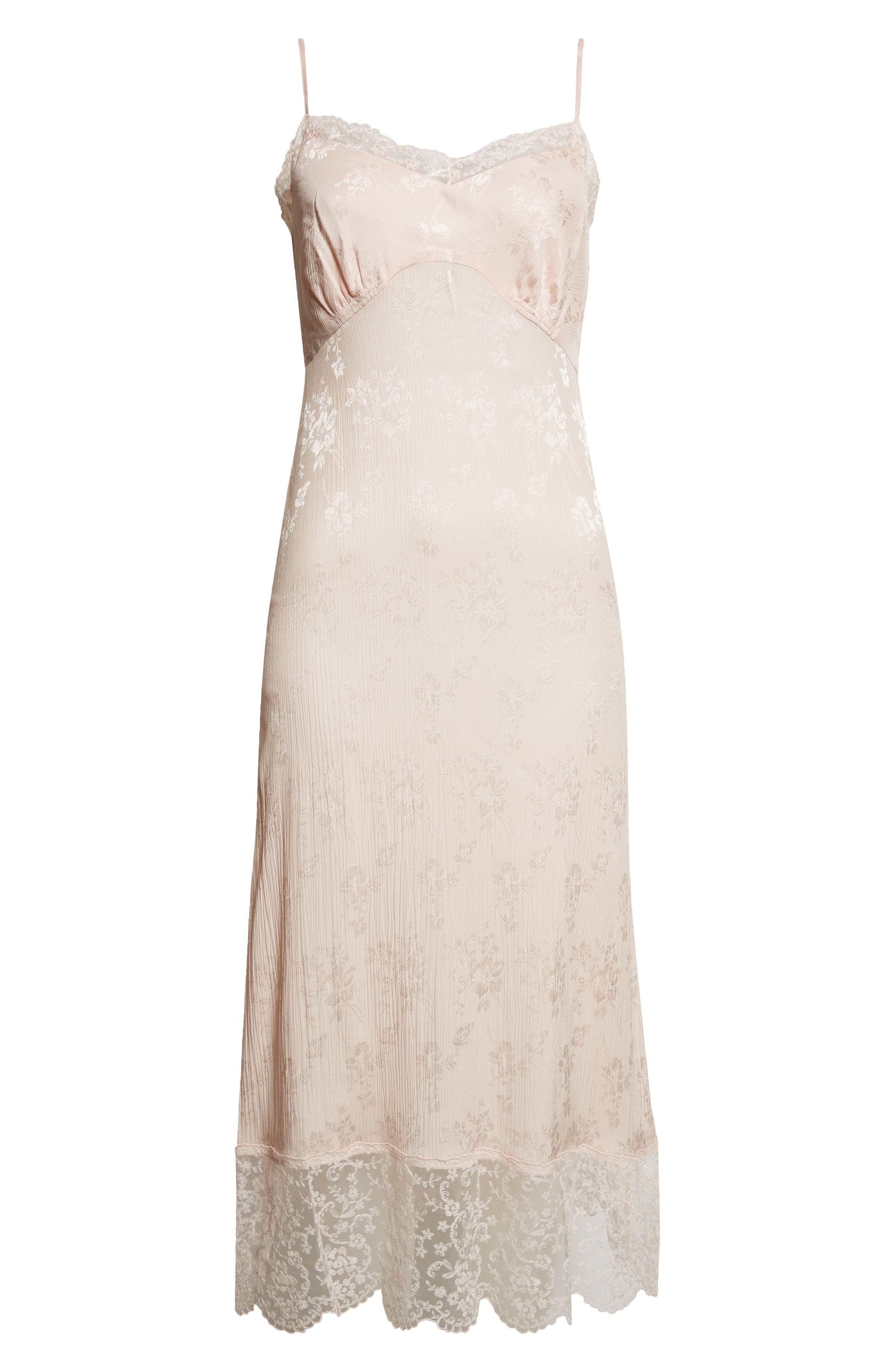 Simone Rocha Deep Lace Trim Slipdress in Blush at Nordstrom - 5