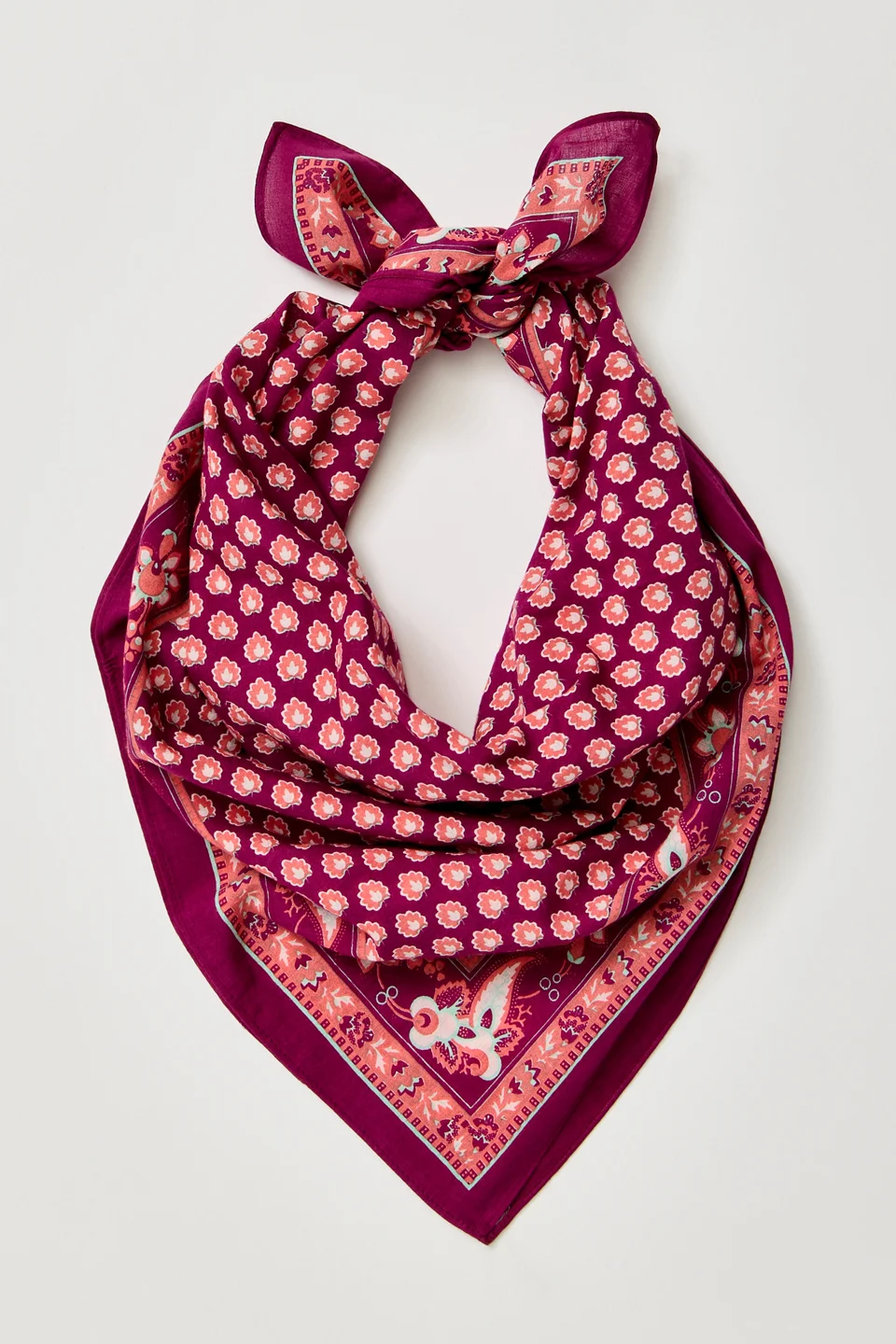 Lotus Paisley Print Bandana - 1
