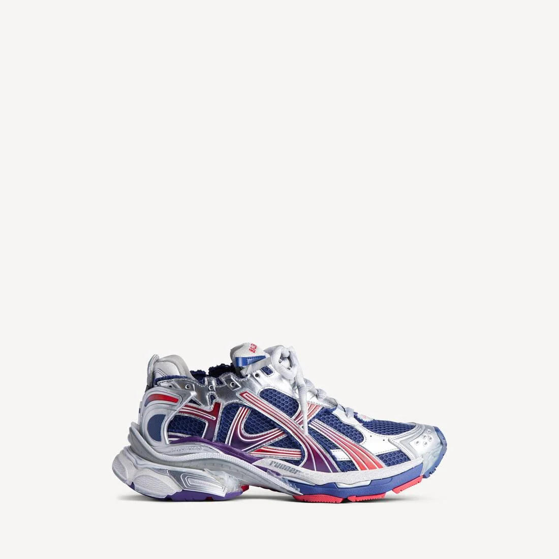 Men's Runner Gradient Sneaker in Navy/red/grey - 1