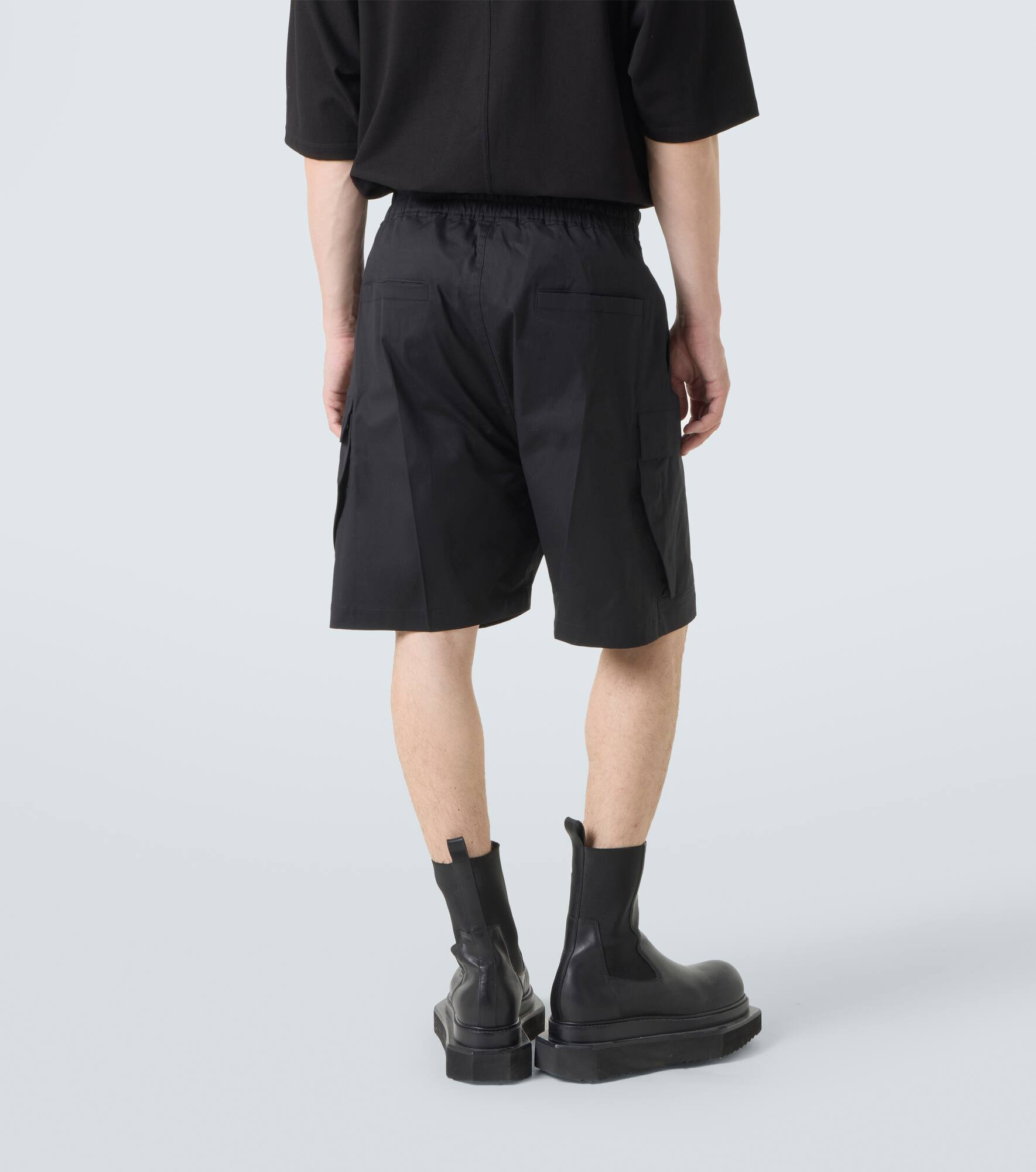 Cotton-blend poplin cargo shorts - 4