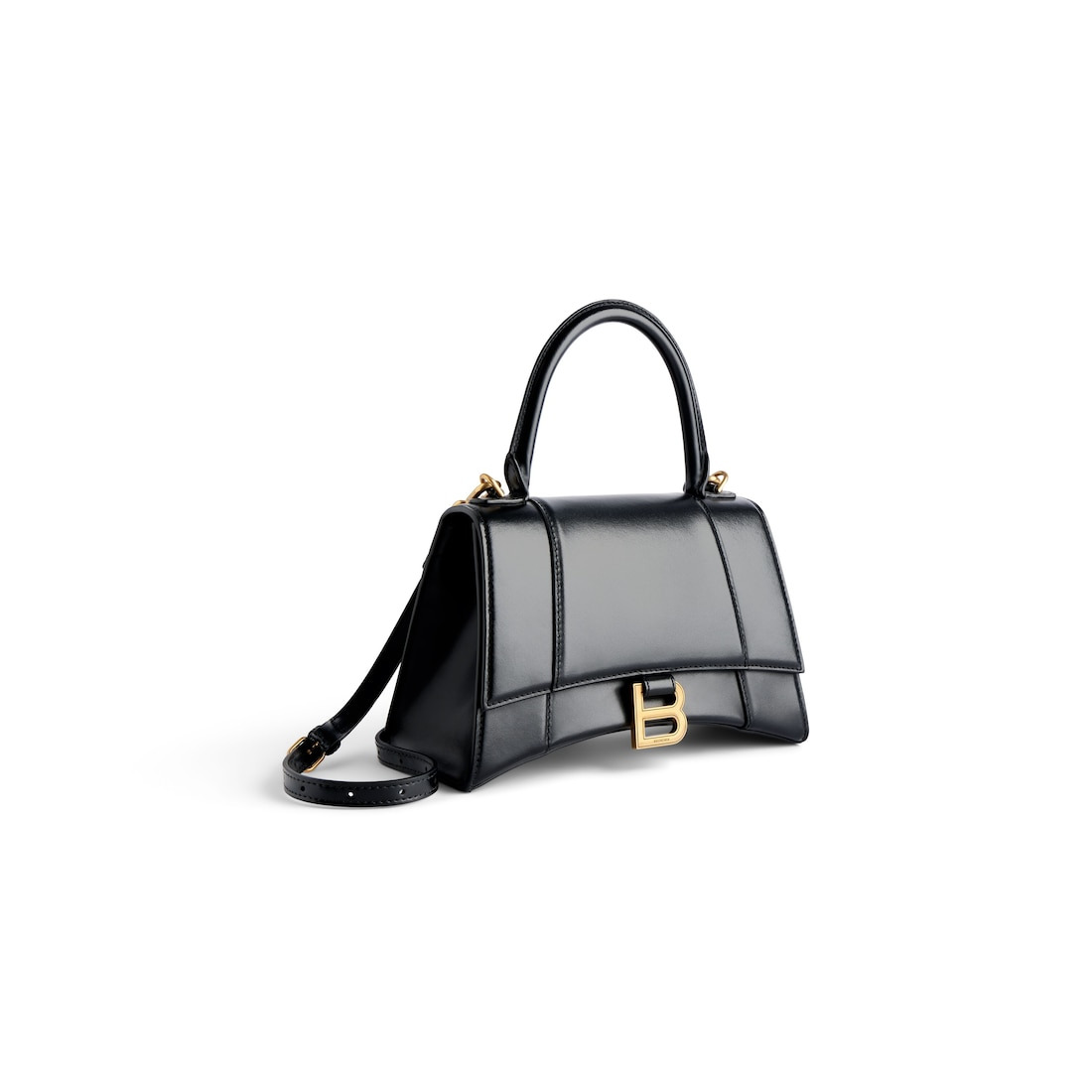 Women's Hourglass Small Handbag Box in Black - 2