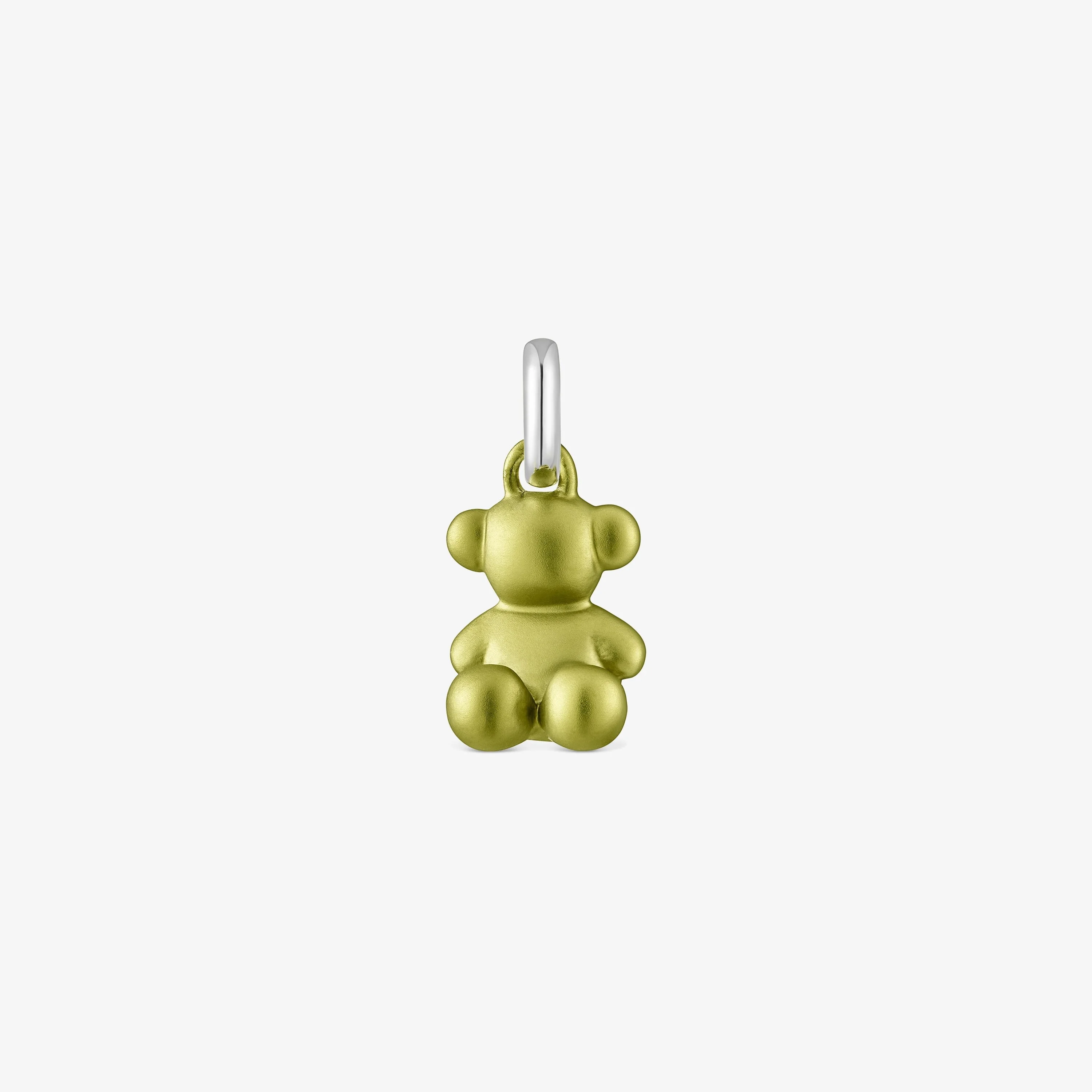 Small lime-green-colored steel bear Pendant Bold Bear - 1