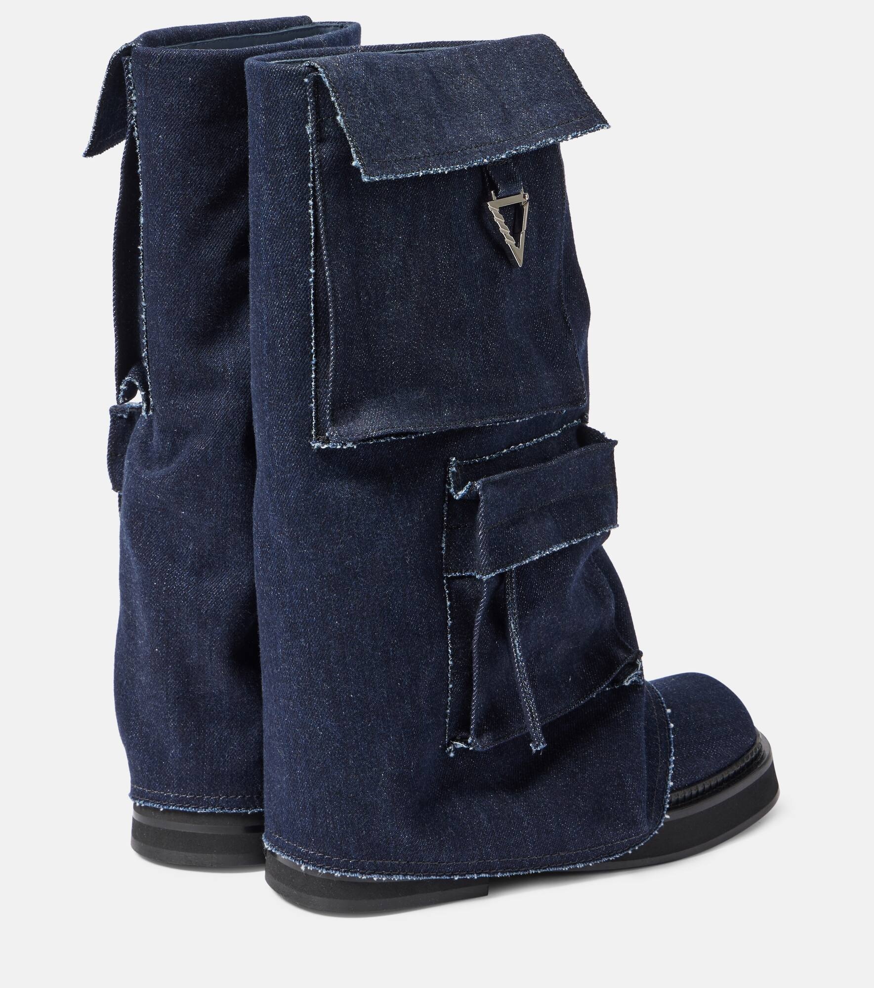 Robin denim combat boots - 3