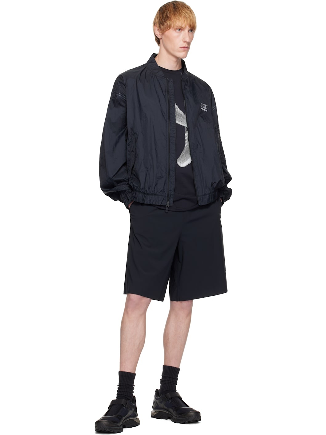 Black Salomon Edition Sports Bomber Jacket - 4