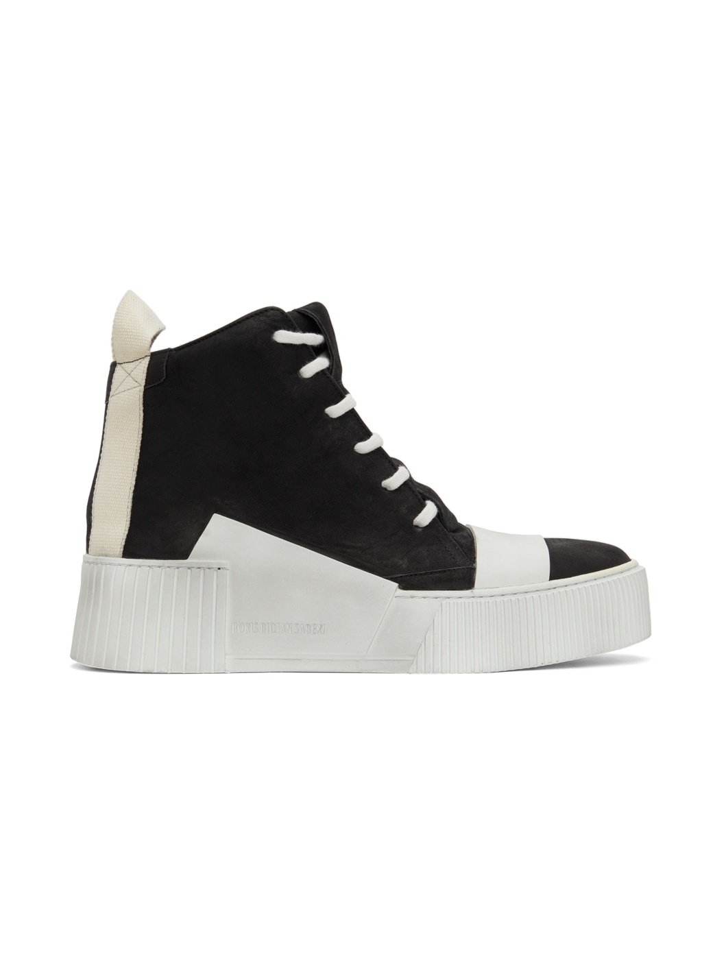 Black & Off-White Suede Bamba 1.1 High Top Sneakers - 1