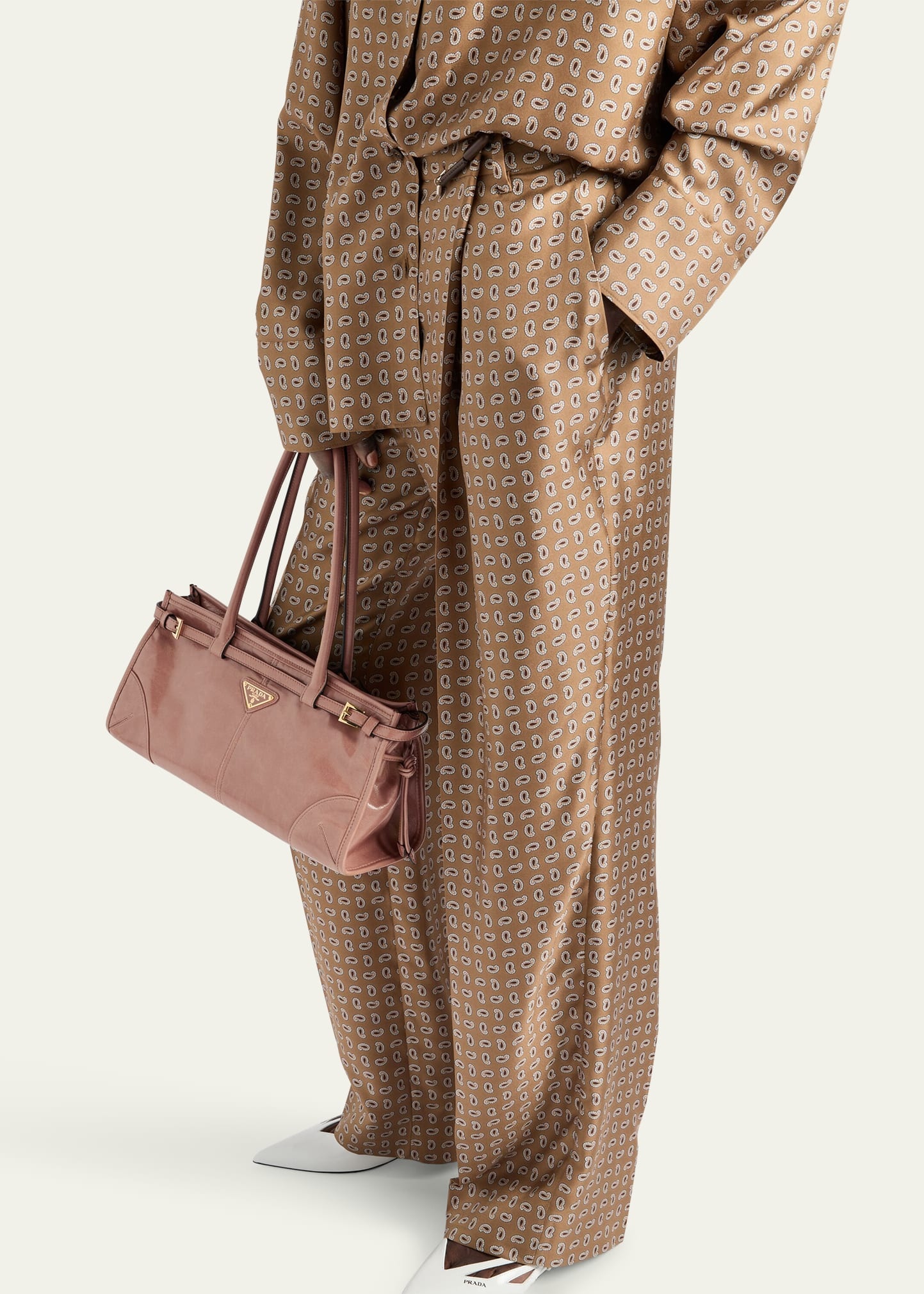 パンツ Prada Wide-Leg Paisley Print Twill Trousers Prada Paisley Wide Leg Silk Twill Pants | bergdorfgoodman