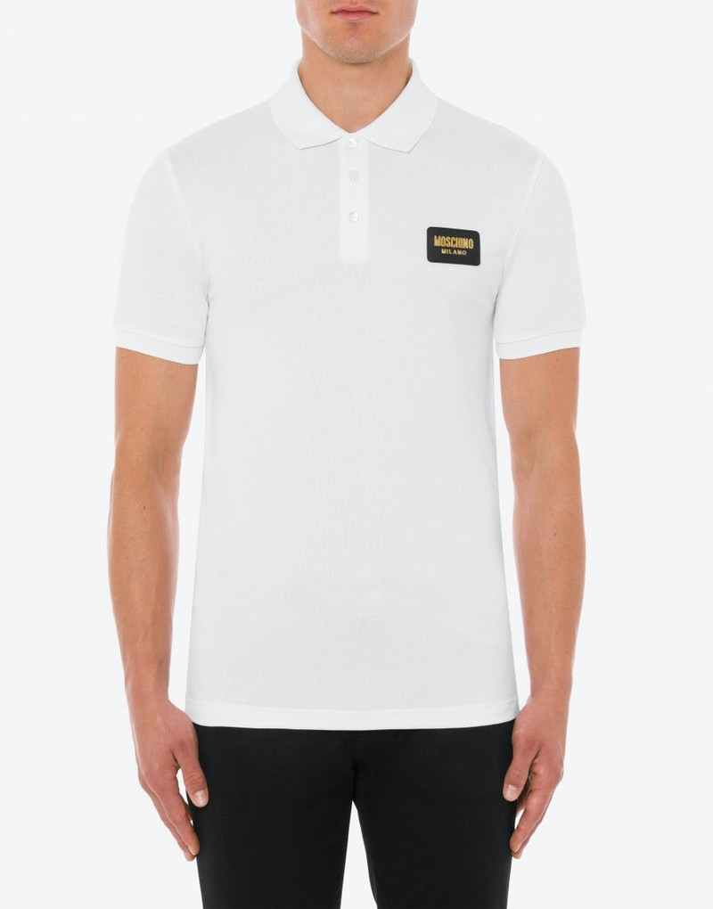 Moschino MOSCHINO LABEL PIQUET POLO-SHIRT outlook