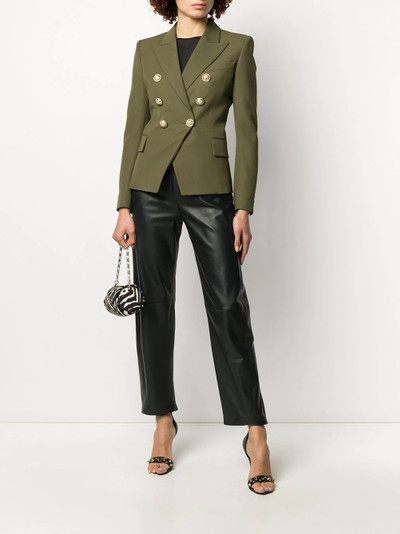 Balmain peaked lapel double-breasted blazer outlook