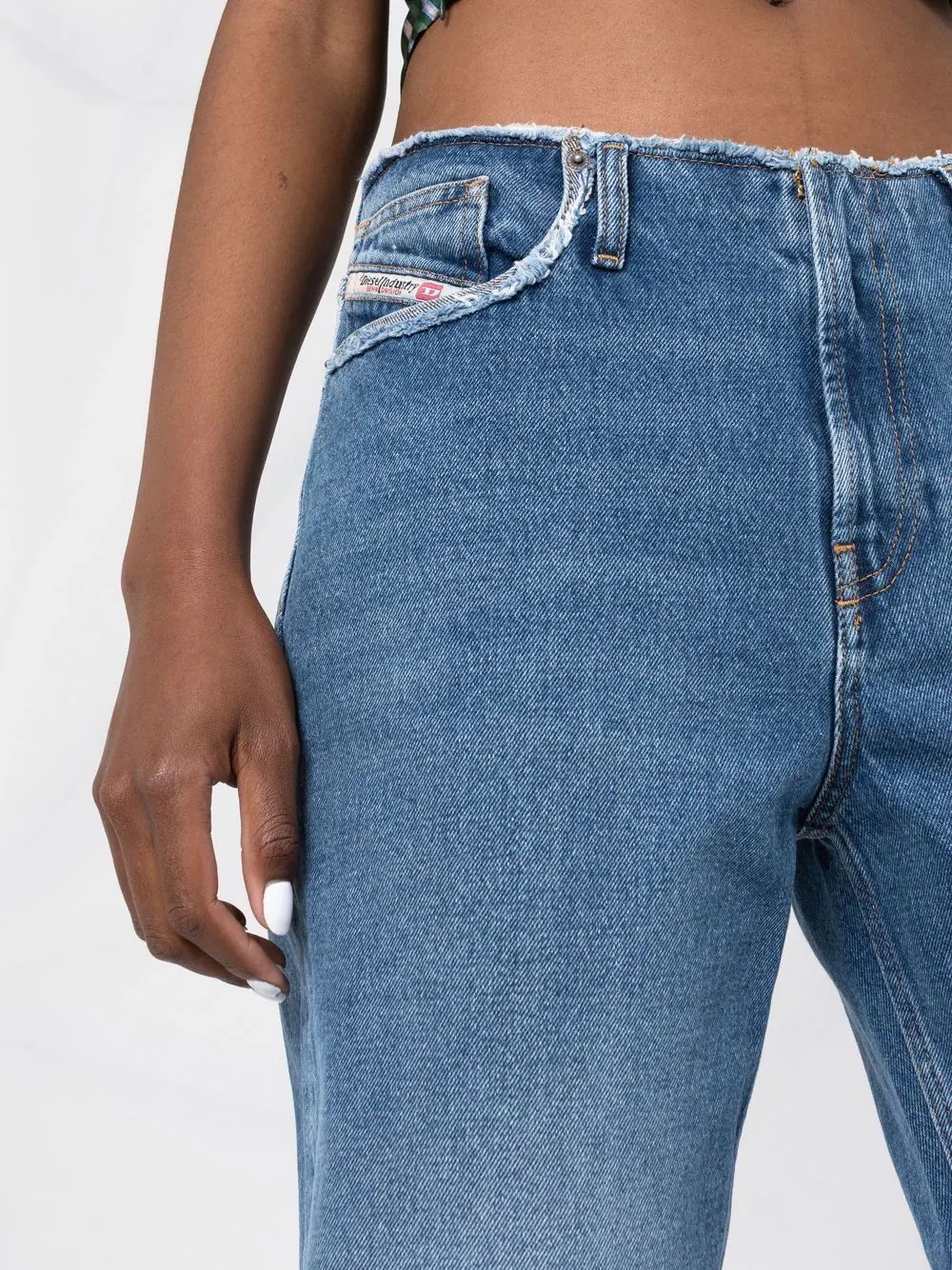 mid-rise straight leg jeans - 5