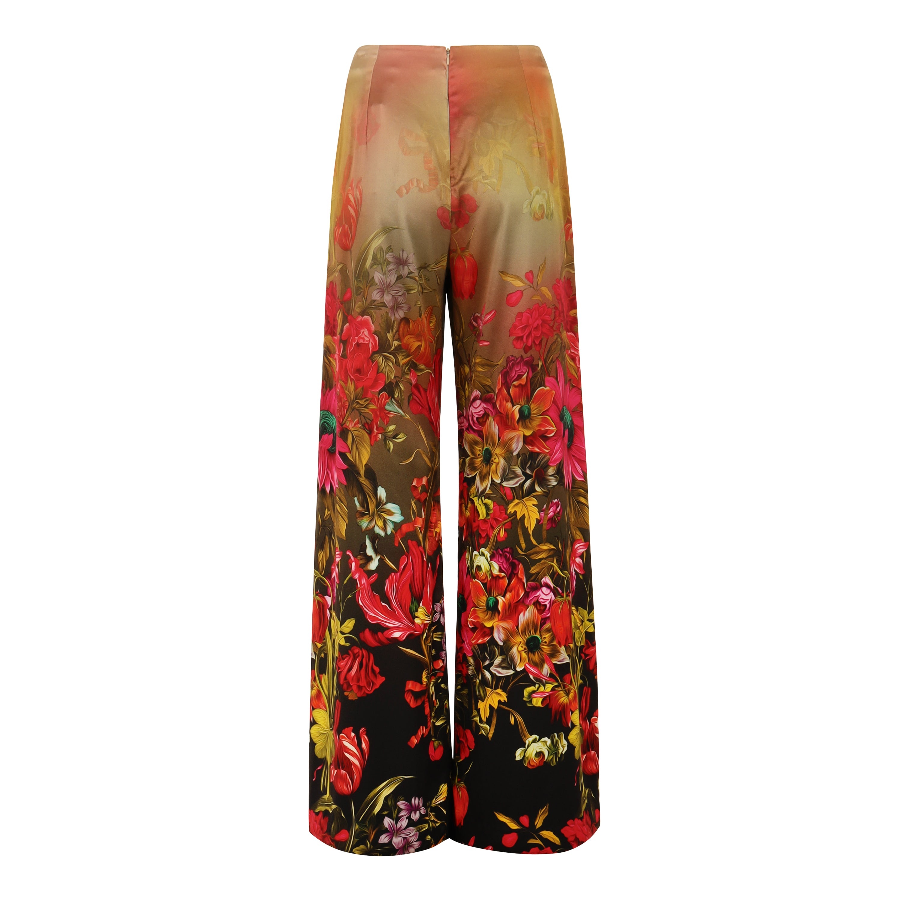 Ombre Floral Silk Pants - 2