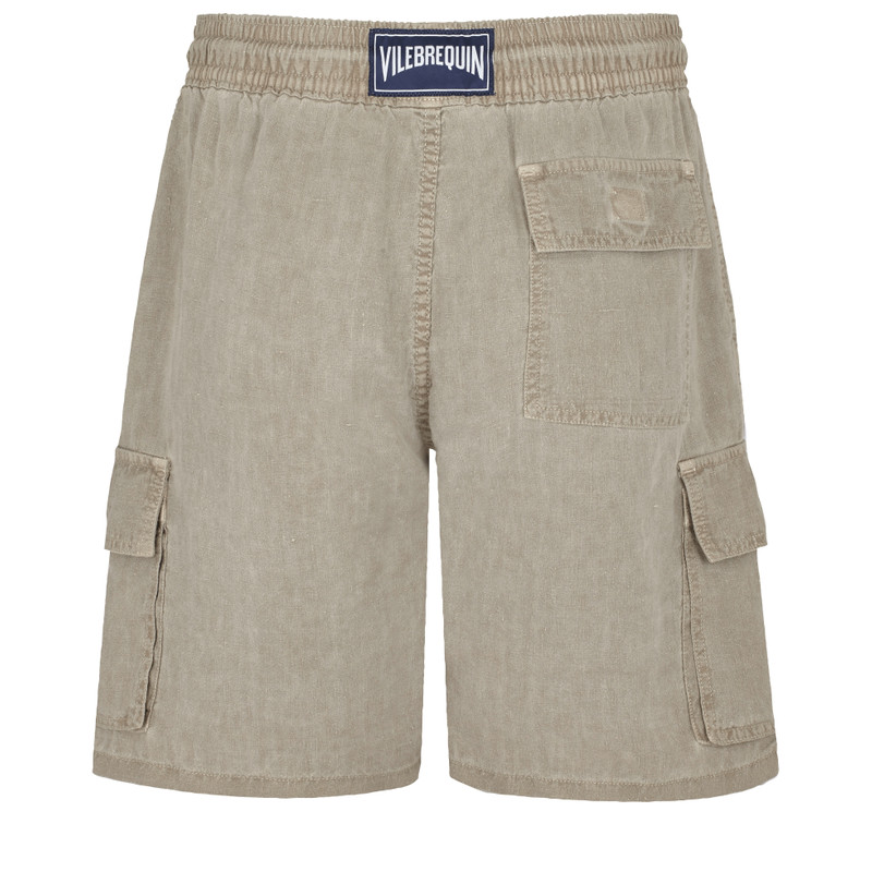 Vilebrequin Men Linen Bermuda Shorts Mineral Dye outlook