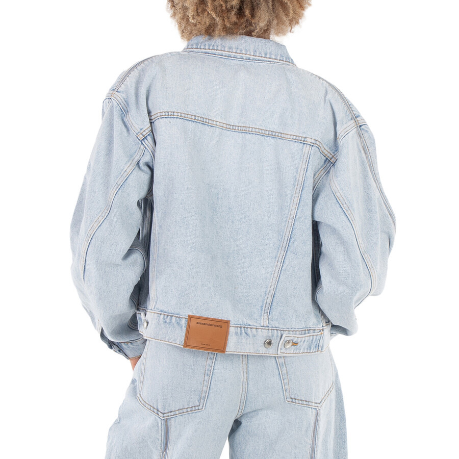 T by Alexander Wang Zipped Sleeve Trucker Cotton Jacket - 6