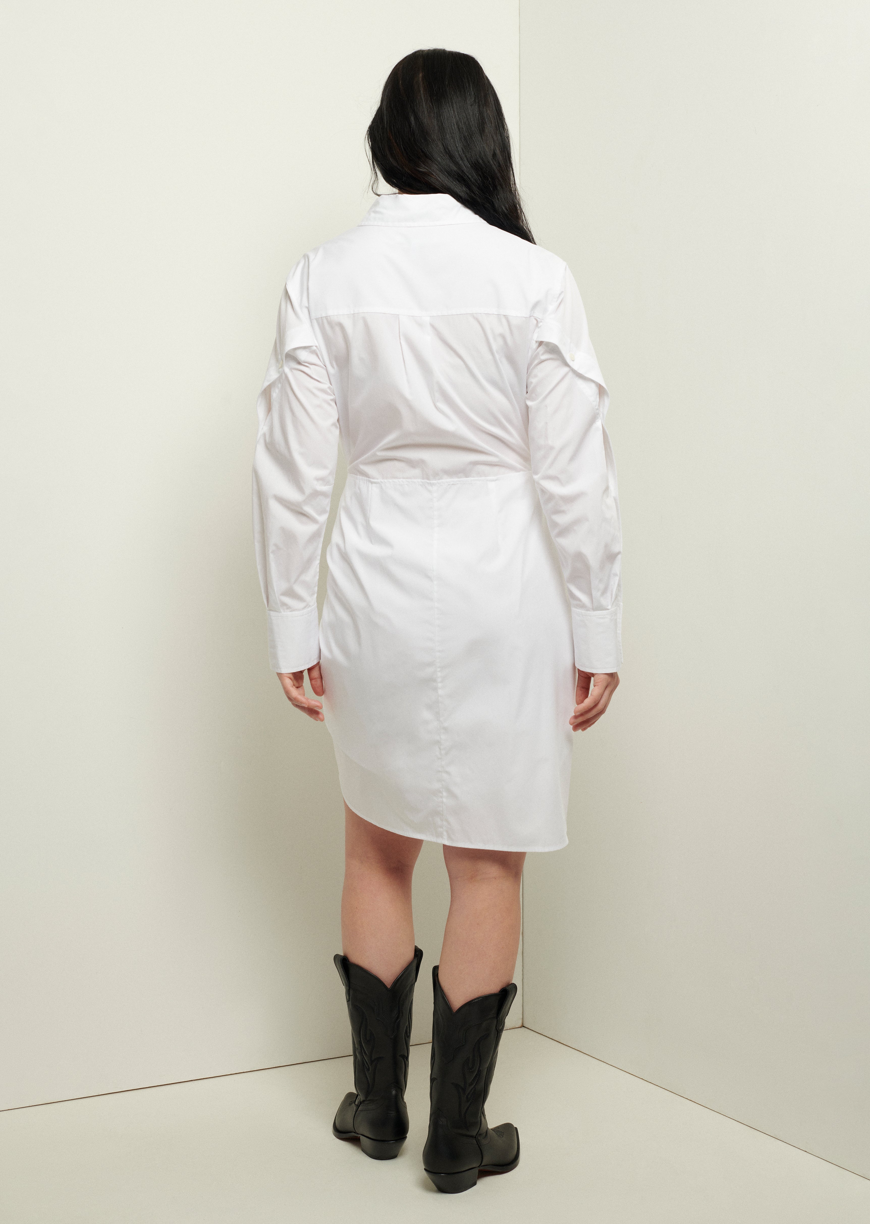 CHARLOTTE TIE WAIST SHIRT DRESS - 4
