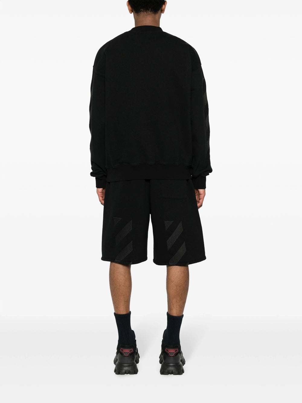 Diagonal Striped Sweatshirt - 4