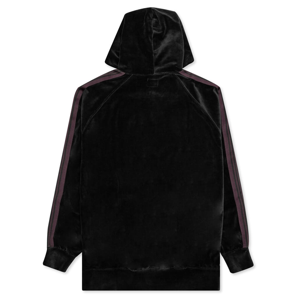 NEEDLES VELOUR TRACK HOODIE - BLACK - 2