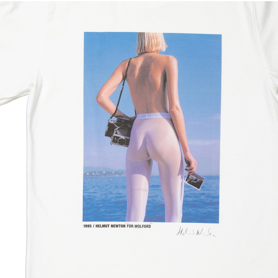 Wolford Ladies Short-sleeve Newton Cotton T-Shirt - 7