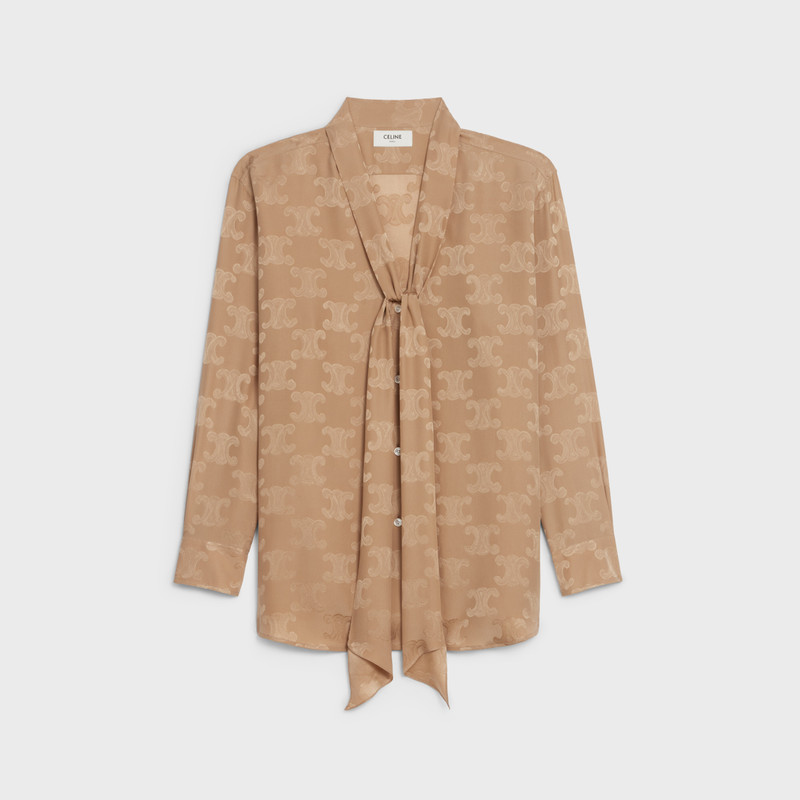 Lavallière shirt in shiny matte Silk 1