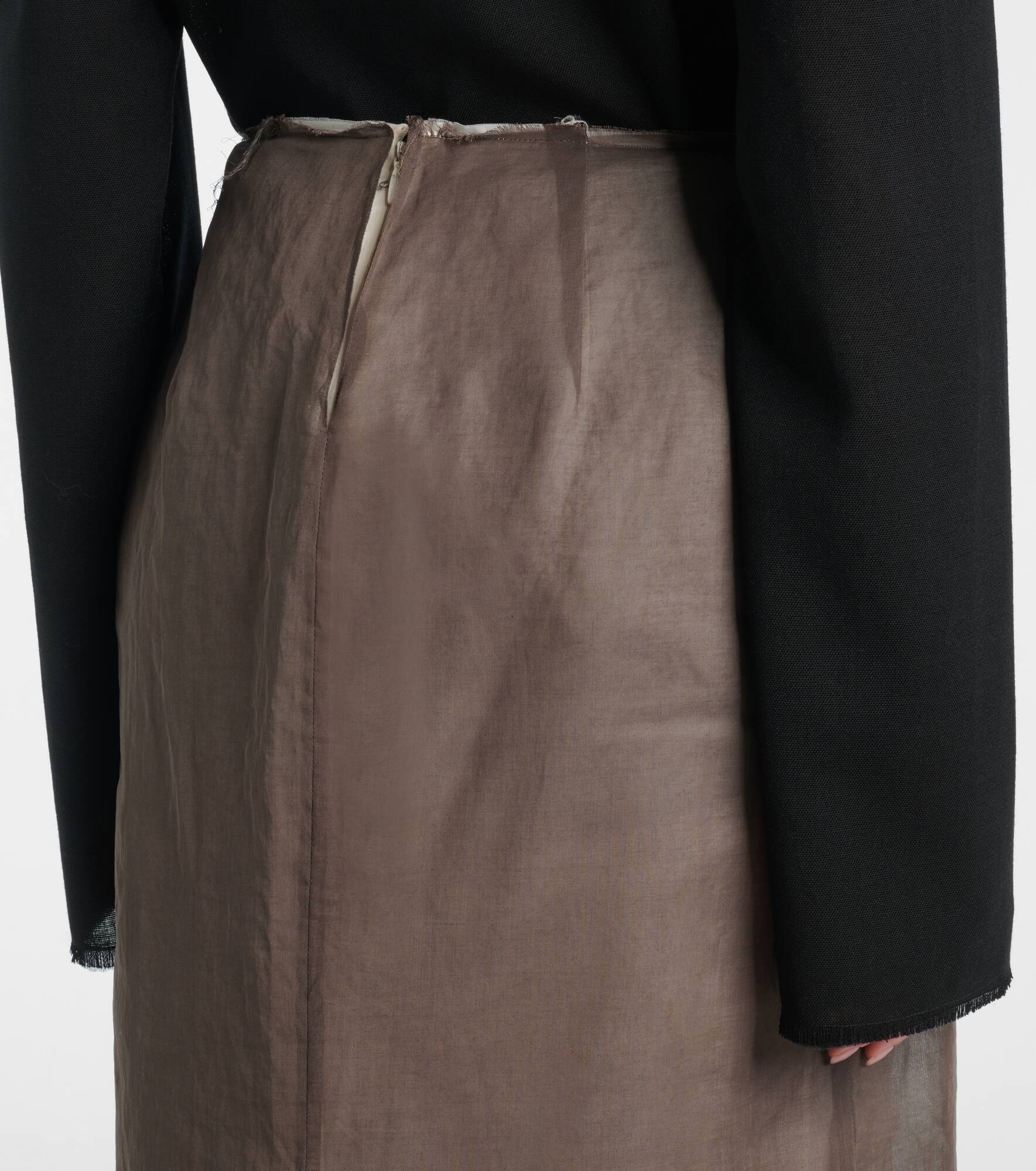 Zaira deconstructed cotton maxi skirt - 6