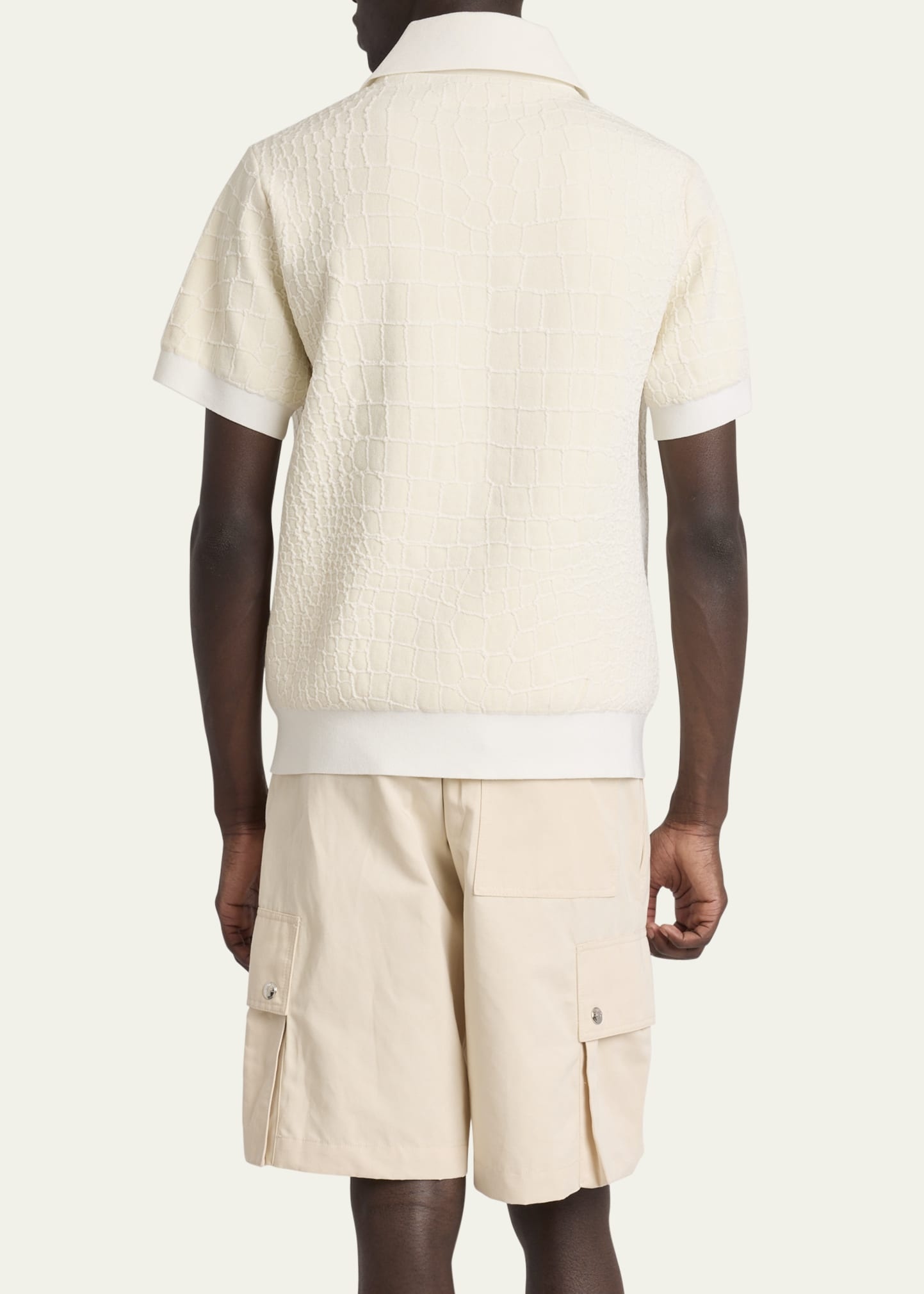 Men's Croc-Patterned Polo Shirt - 3