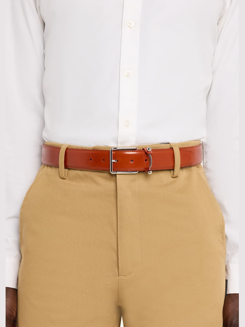 Christian Louboutin Men's Chambeliss Collar-Pin Smooth Leather Belt outlook