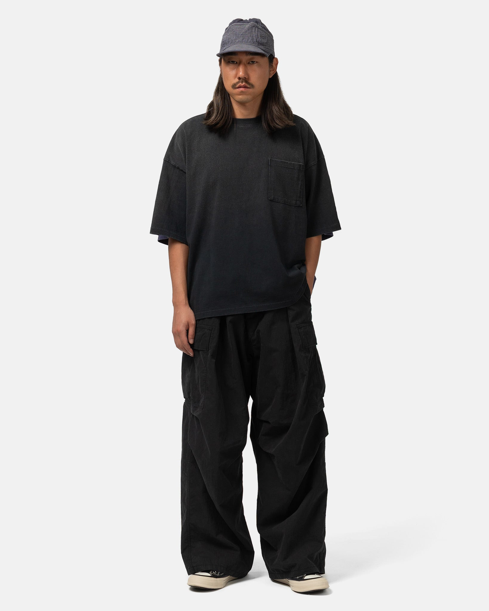 Jersey 2TONES BIG Pocket T (BONE) BLKxPurple - 2