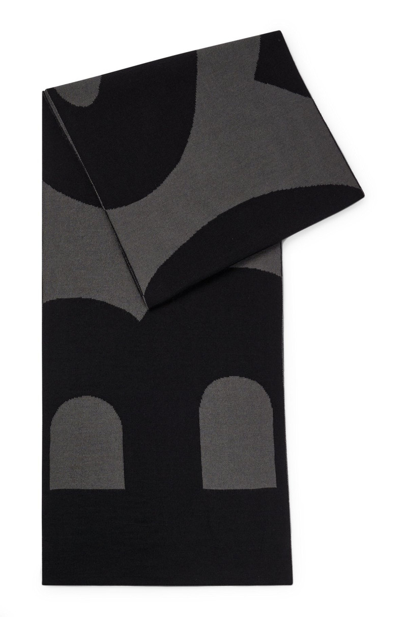 LOGO-JACQUARD SCARF는 벽에 담긴 - 1