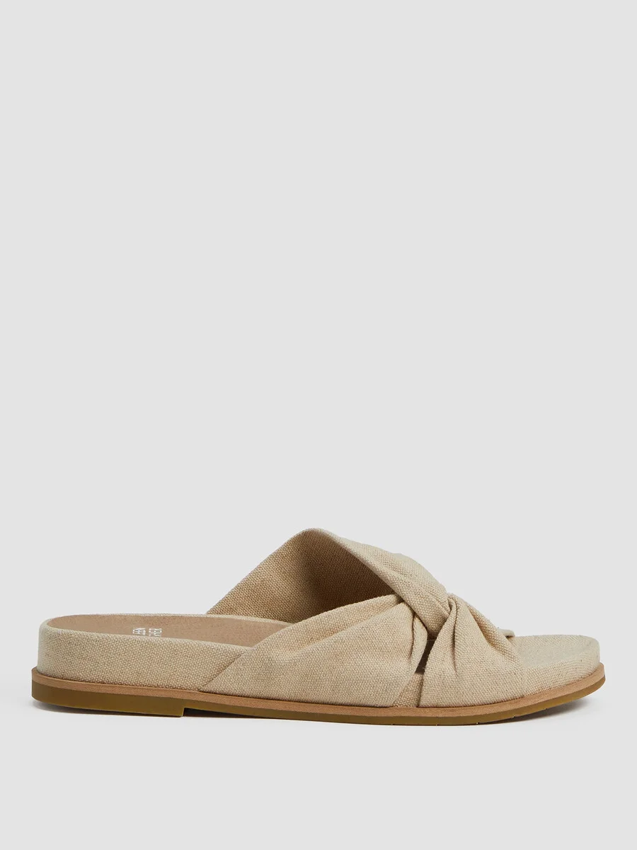 Dello Linen Wedge Sandal - 1