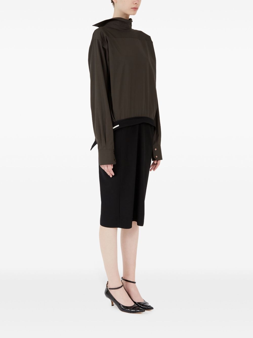 panelled midi dress - 3