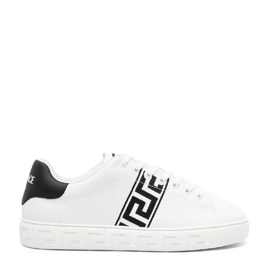 Versace Greca Embroidered Low-Top Sneakers - 1