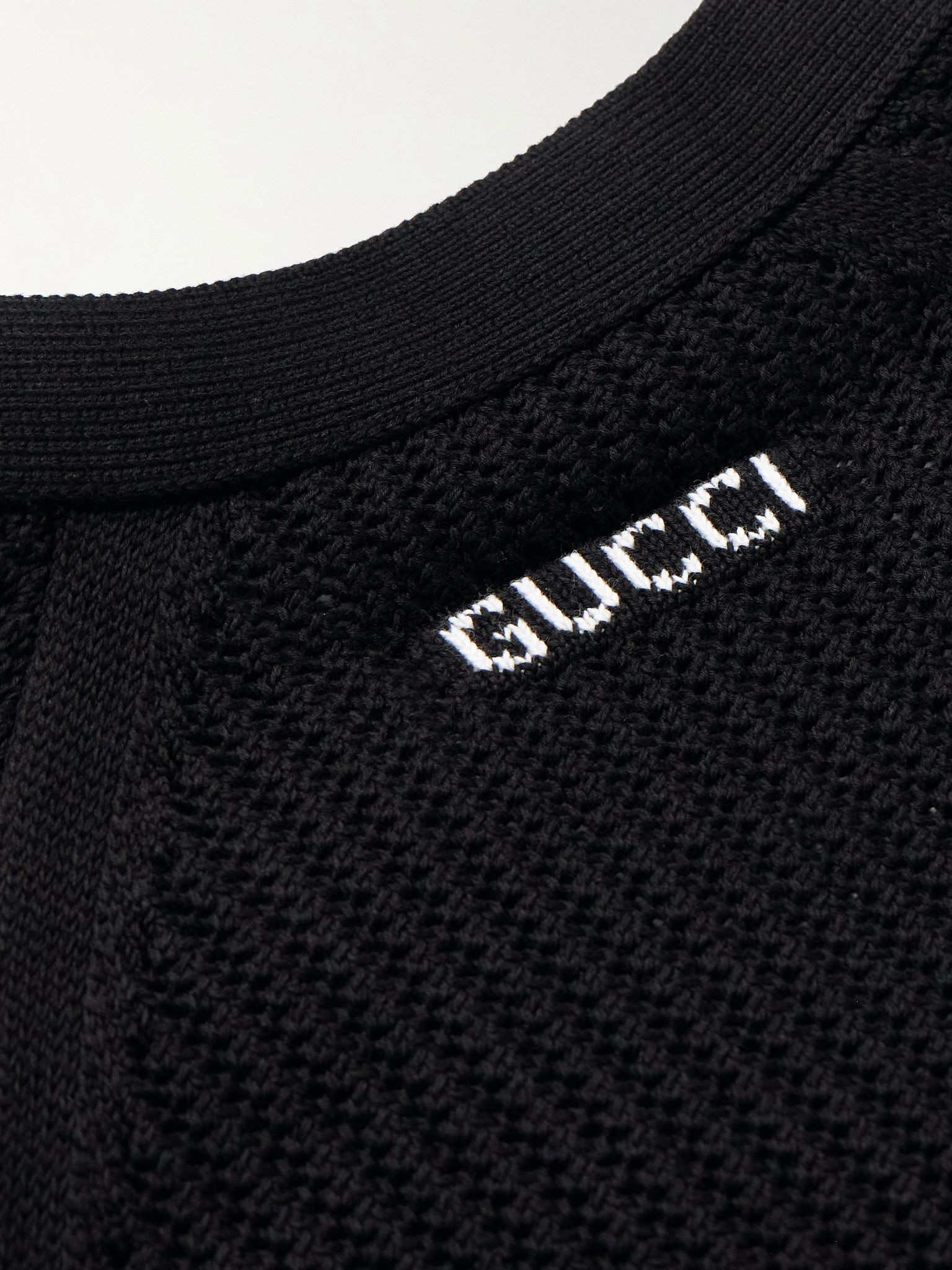 Striped Ribbed Cotton Cardigan Black - 6