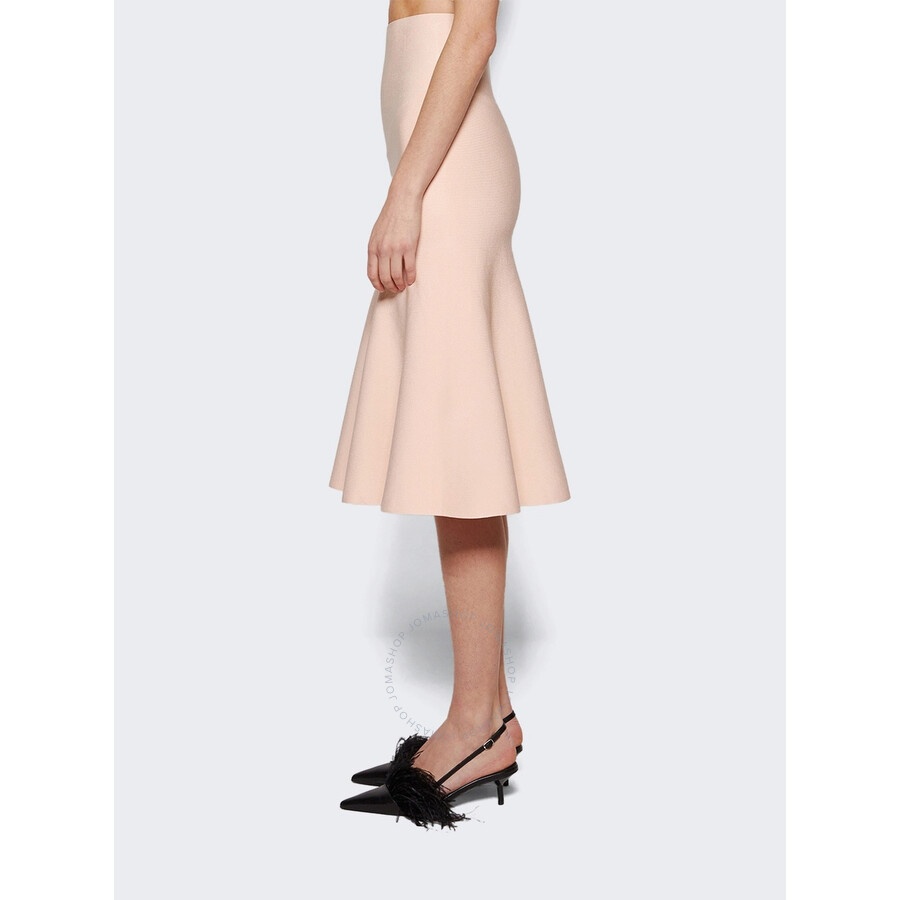 Victoria Beckham Peach Fitted Flared Skirt - 3