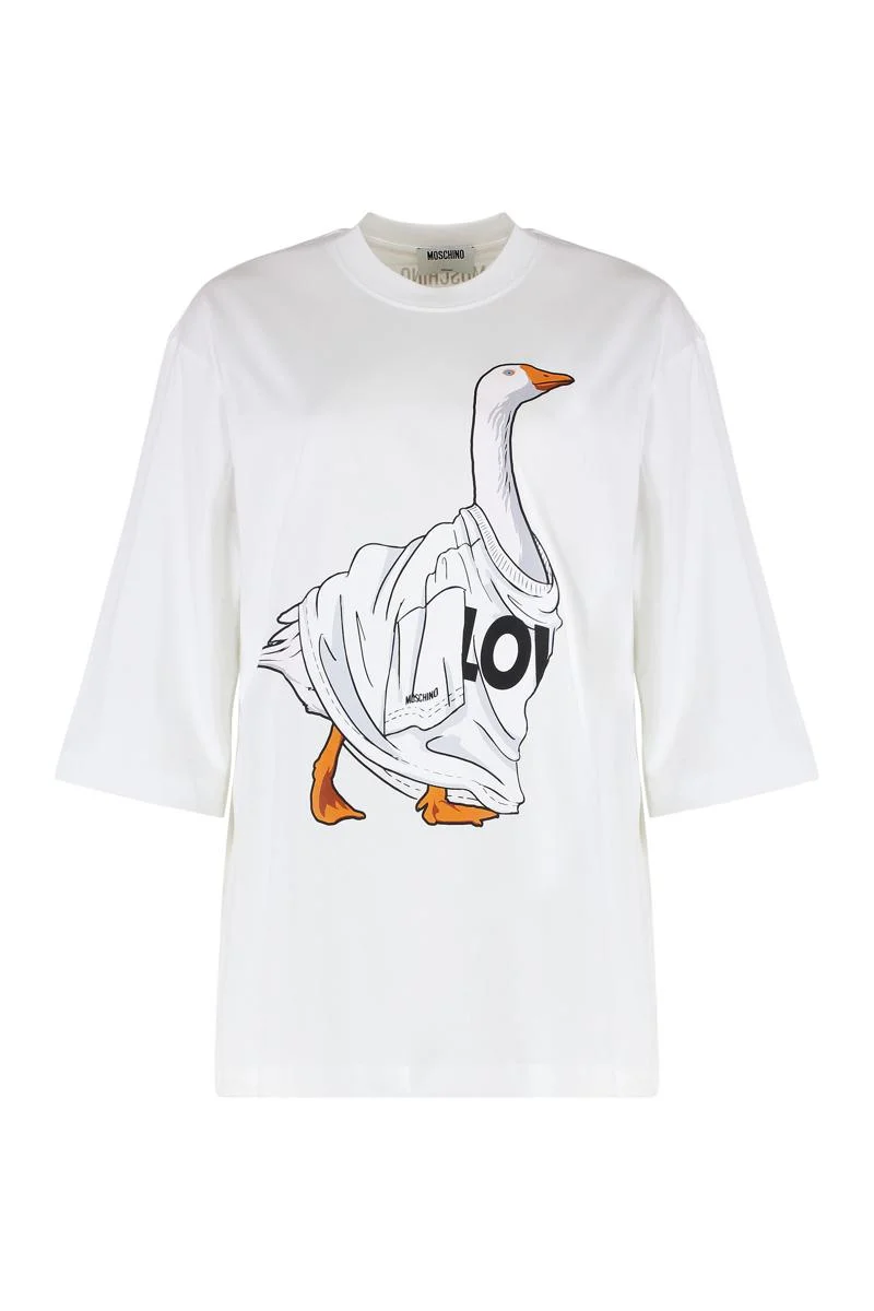 Moschino Cotton Crew-Neck T-Shirt - 1