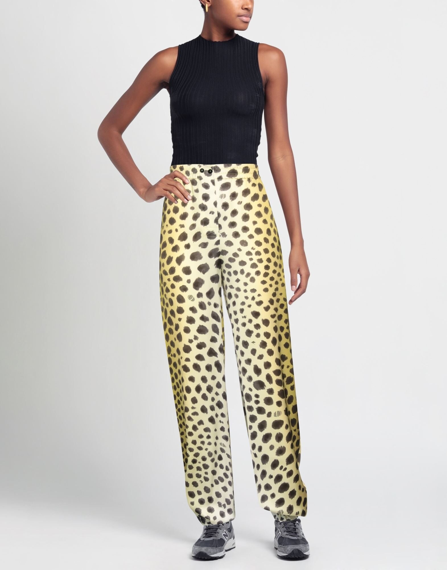 Light yellow Women's Casual Pants - 2